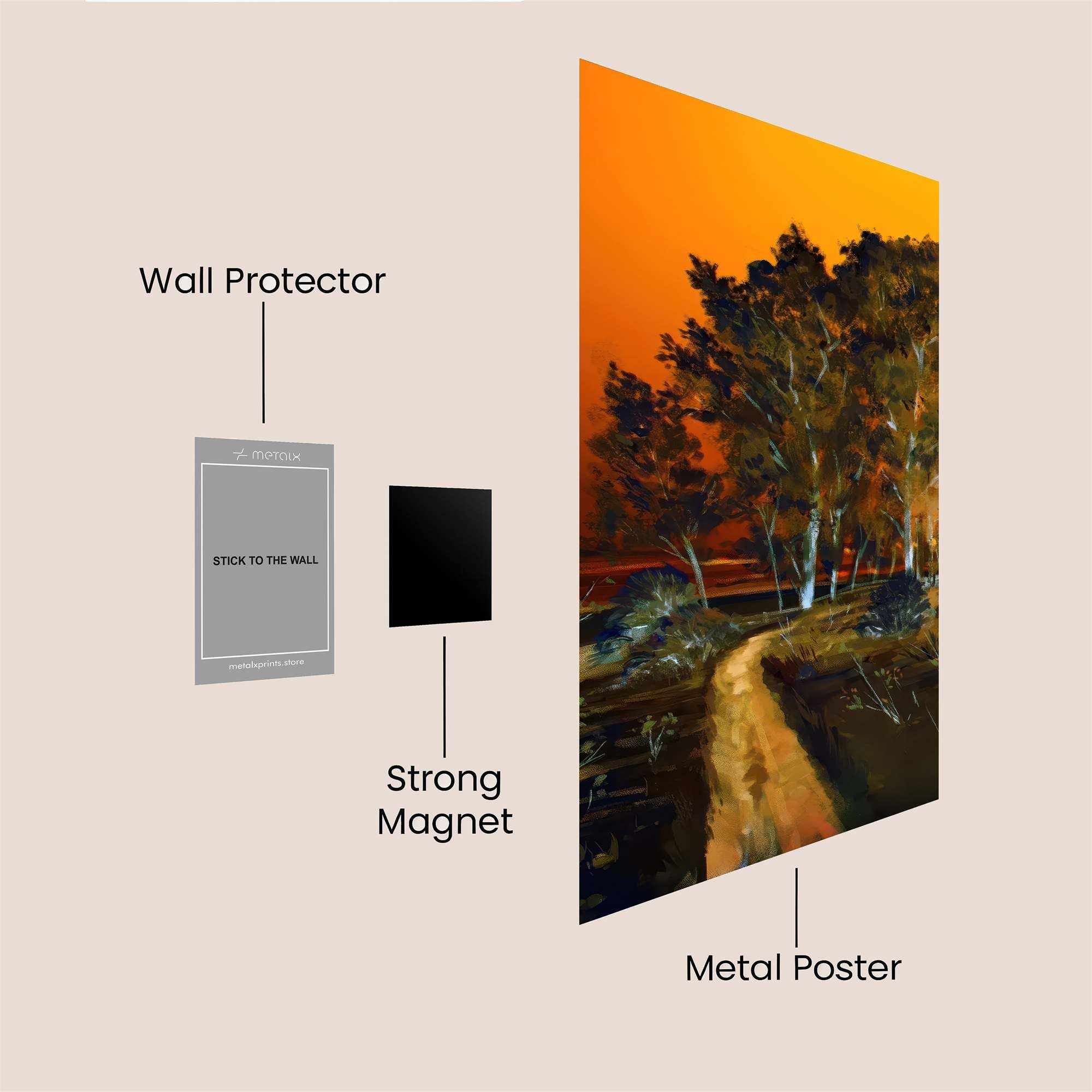 Sunset Serenity Safe Wall Magnetic / M