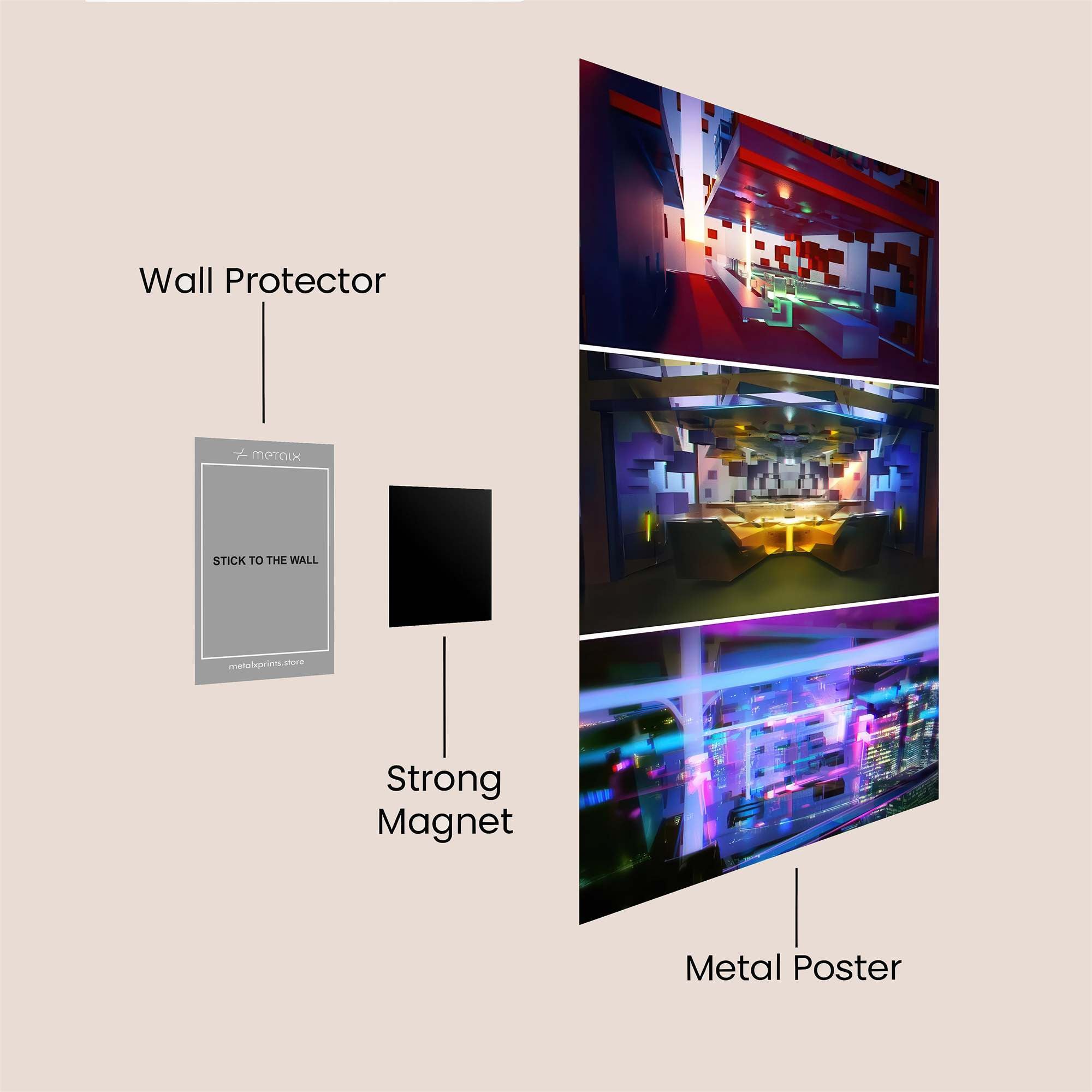 Neon Dream Safe Wall Magnetic / M