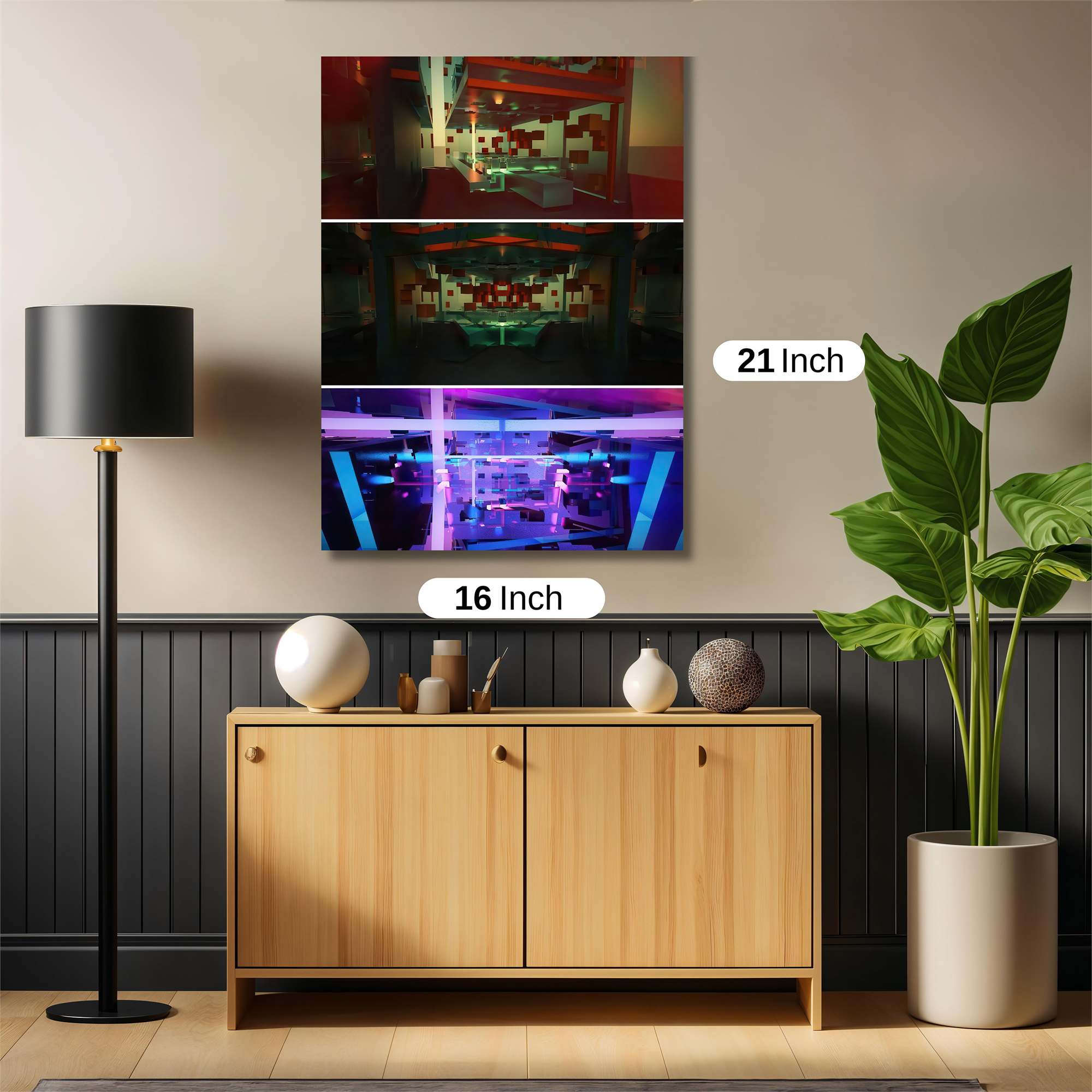 Neon Dreamscape Safe Wall Magnetic / M
