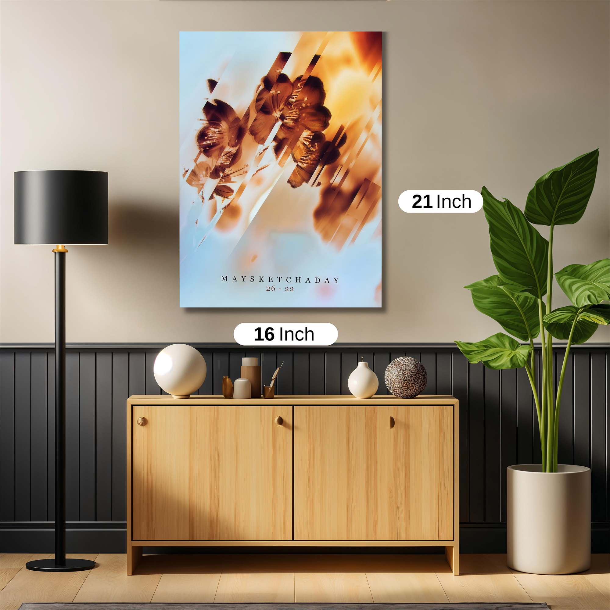 Floral Blaze Safe Wall Magnetic / M