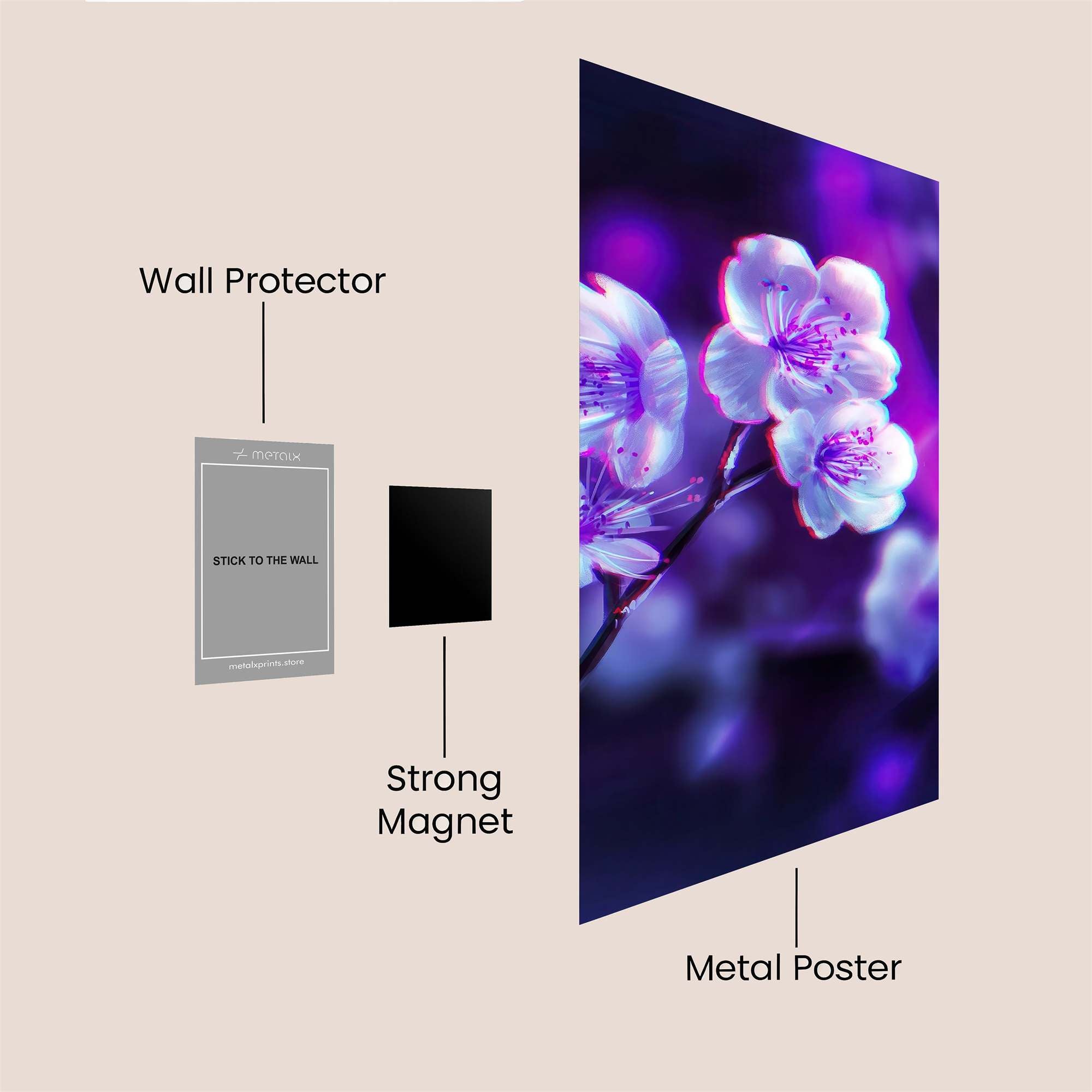 Cherry Dream Safe Wall Magnetic / M