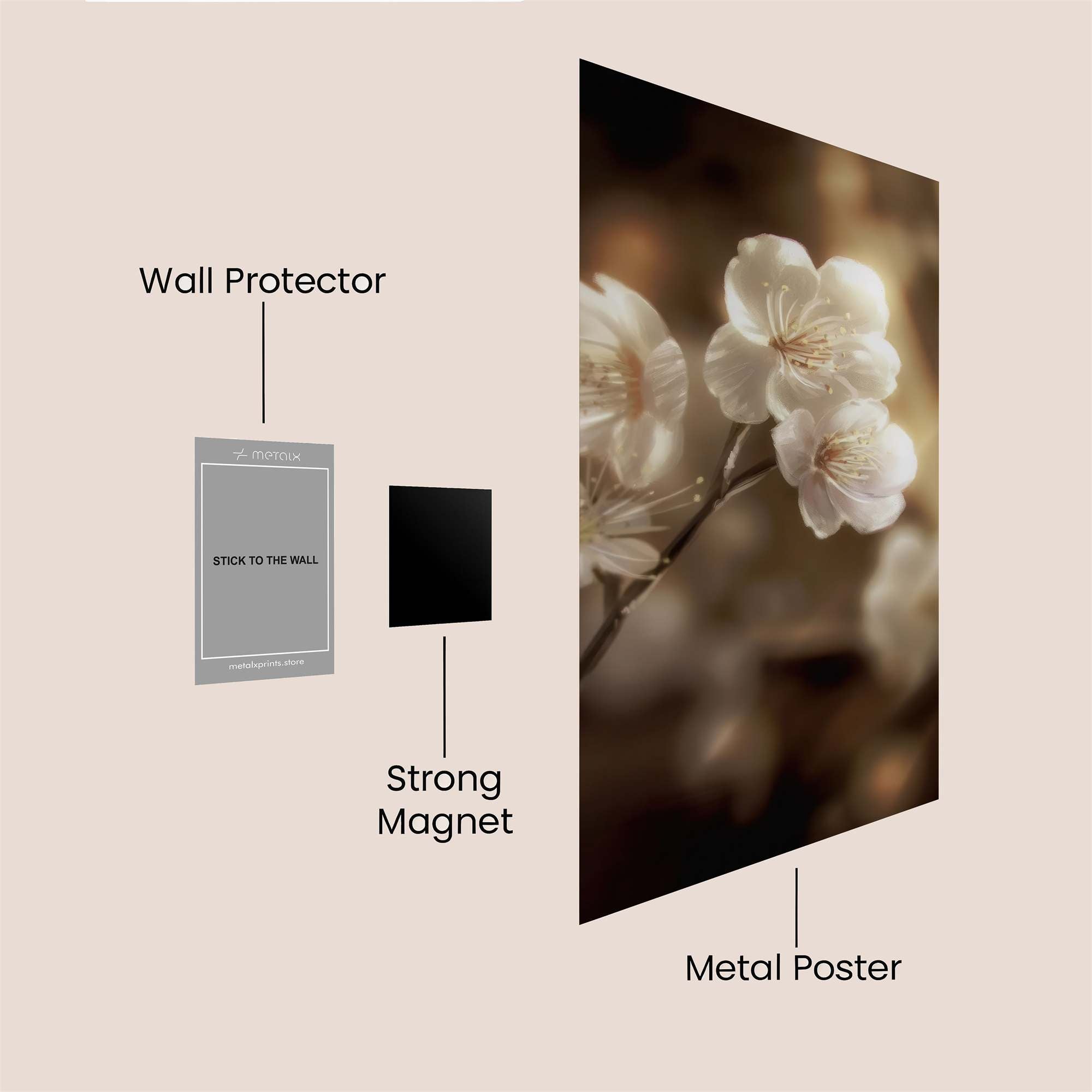 Blossom Serenity Safe Wall Magnetic / M