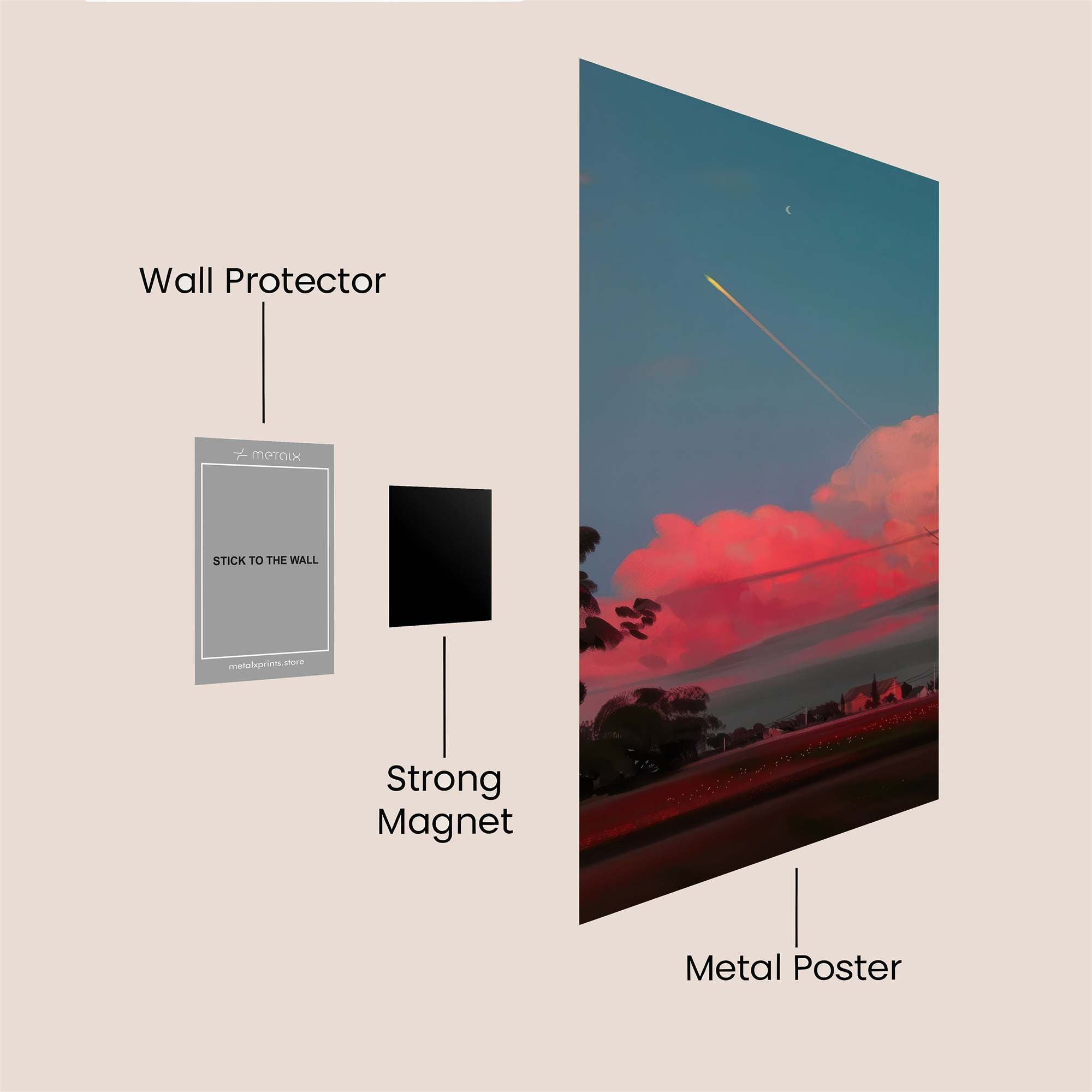 Meteor Marvel Safe Wall Magnetic / M