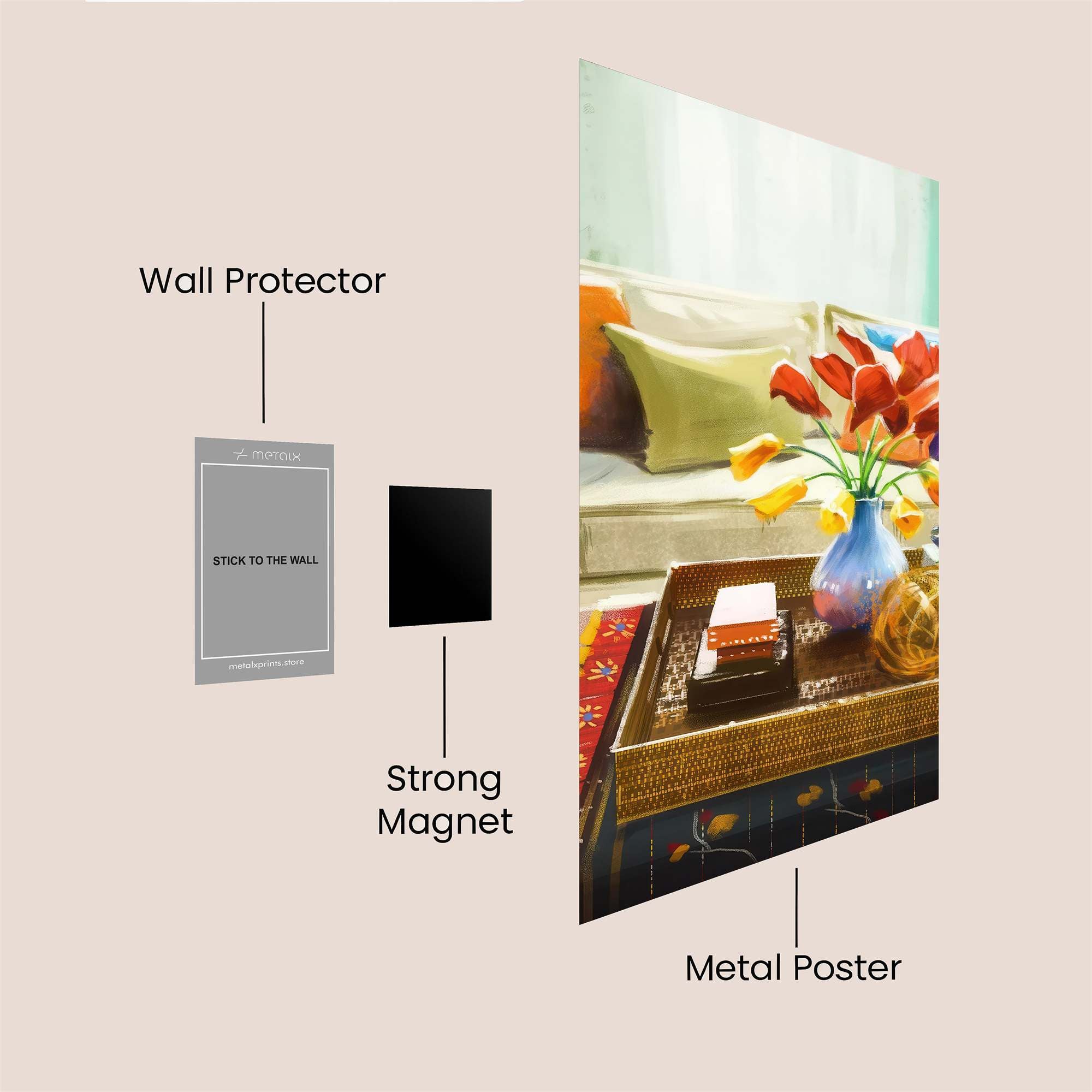 Tulips Tranquil Safe Wall Magnetic / M