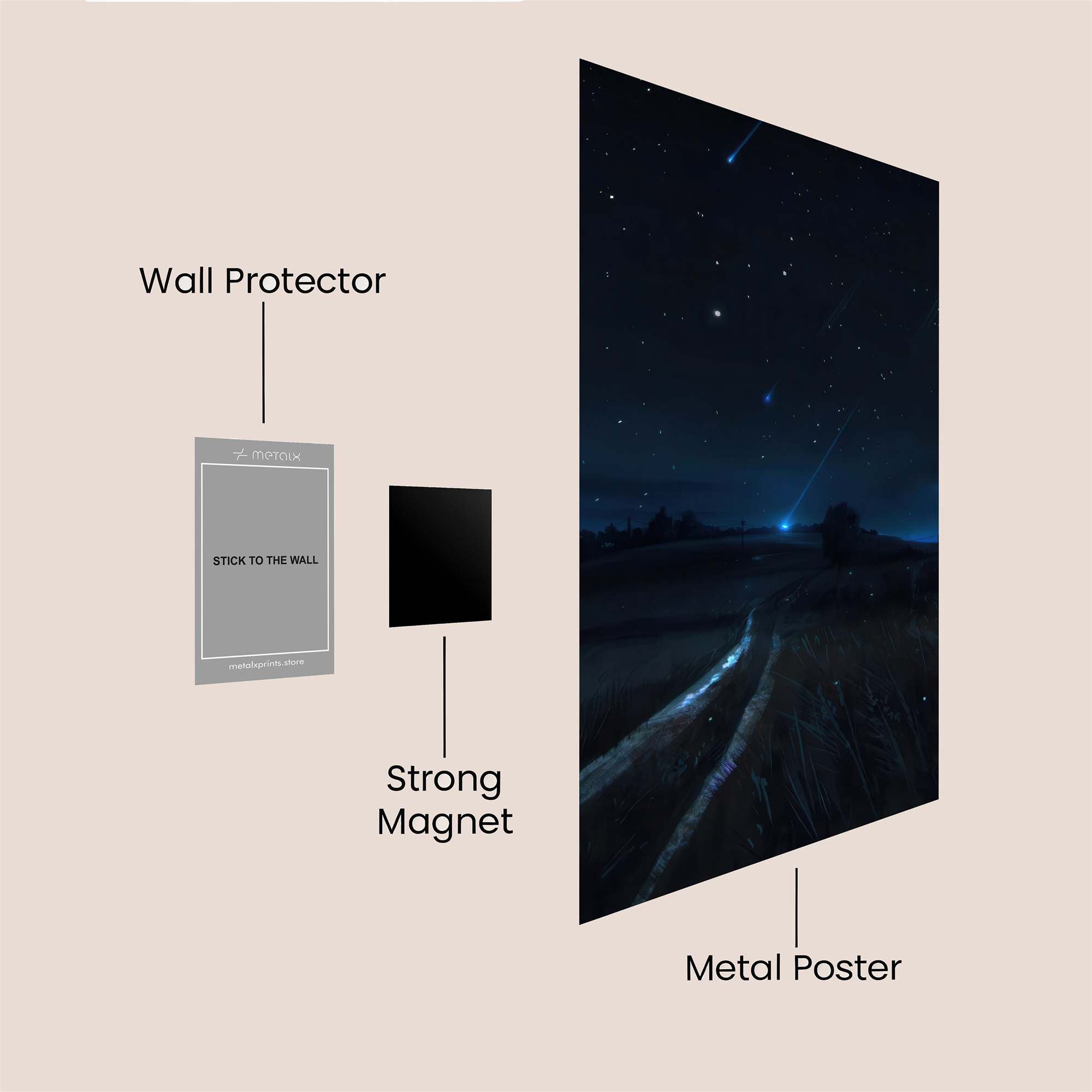 Meteor Whimsy Safe Wall Magnetic / M