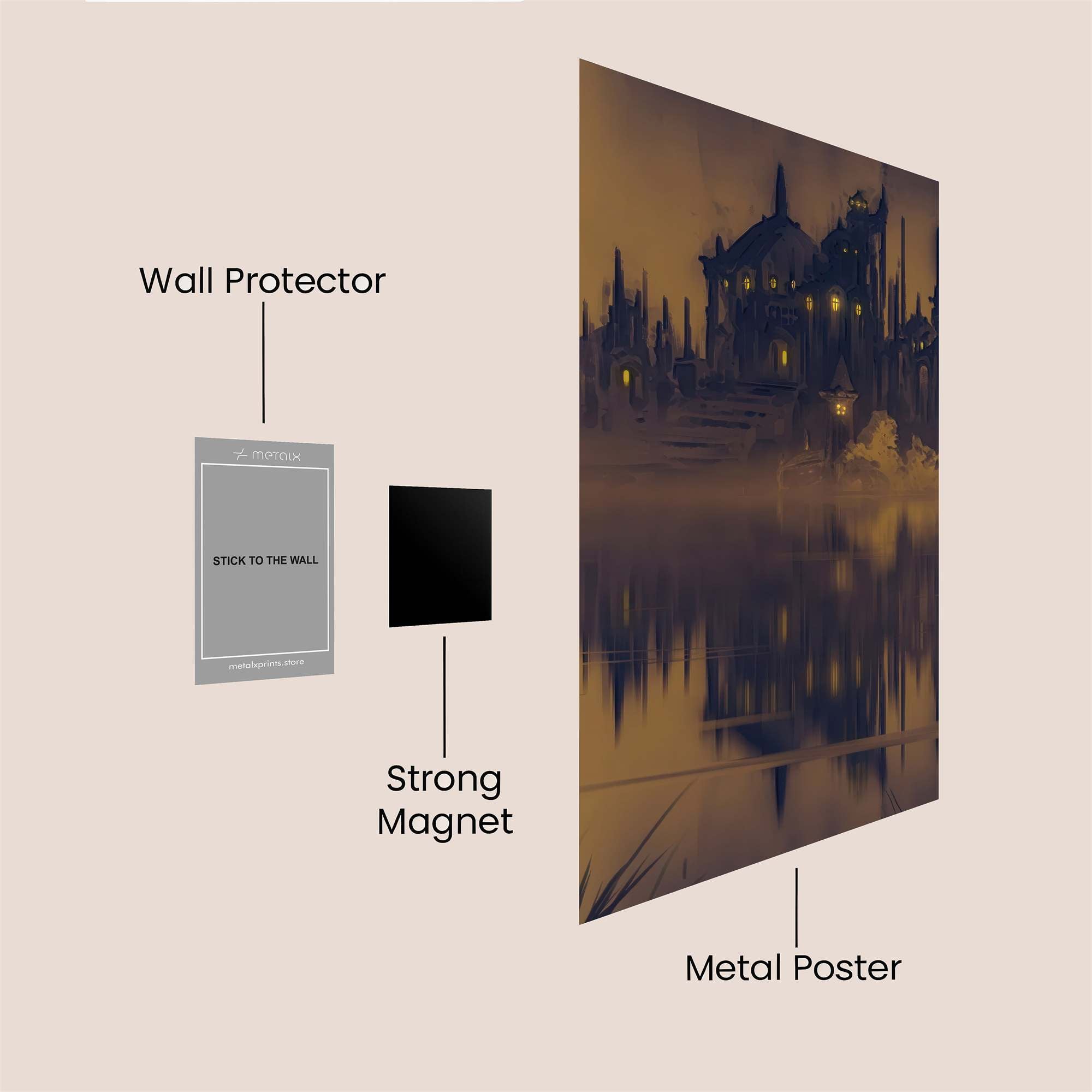 Castle Enigmatic Safe Wall Magnetic / M
