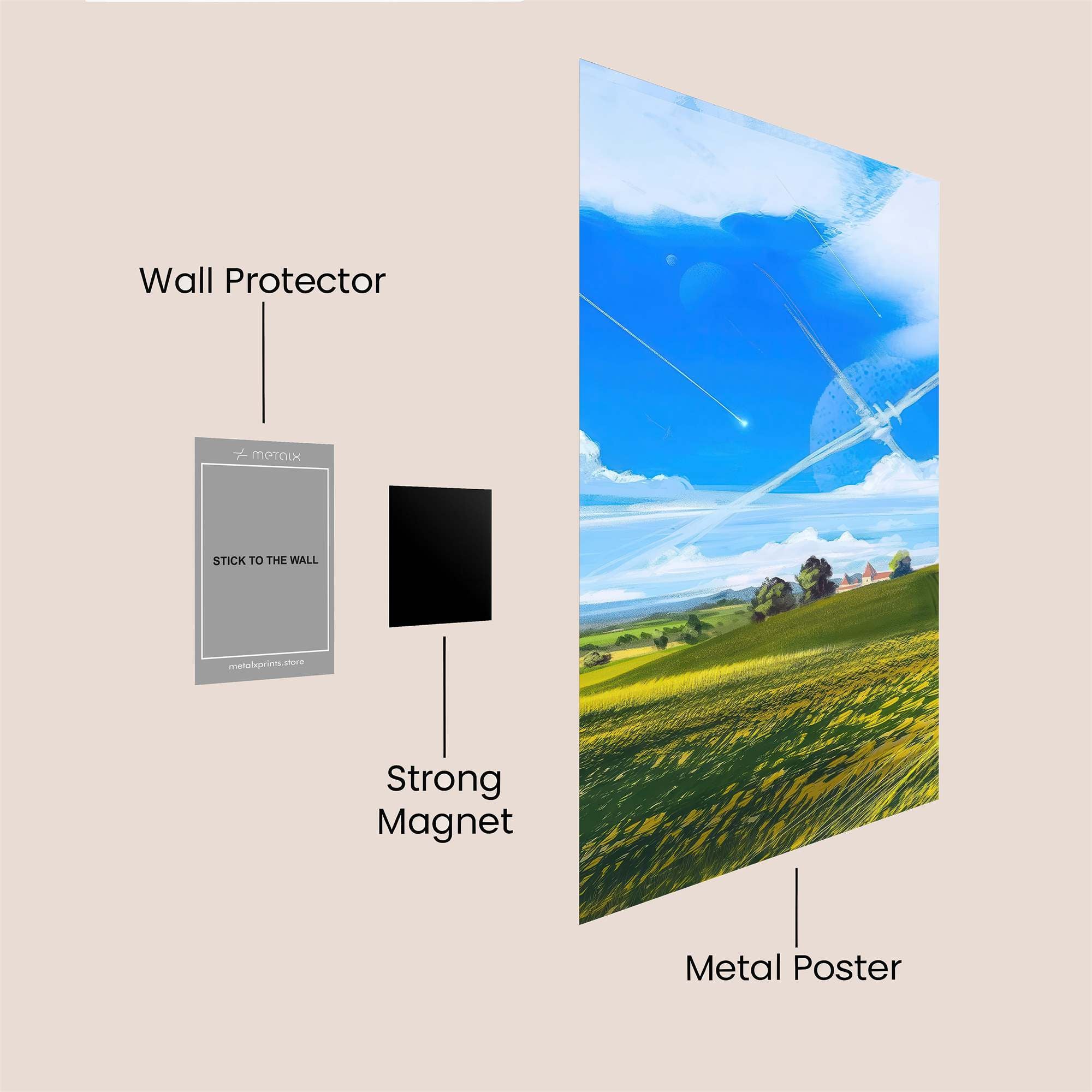 MeteorGleam Safe Wall Magnetic / M
