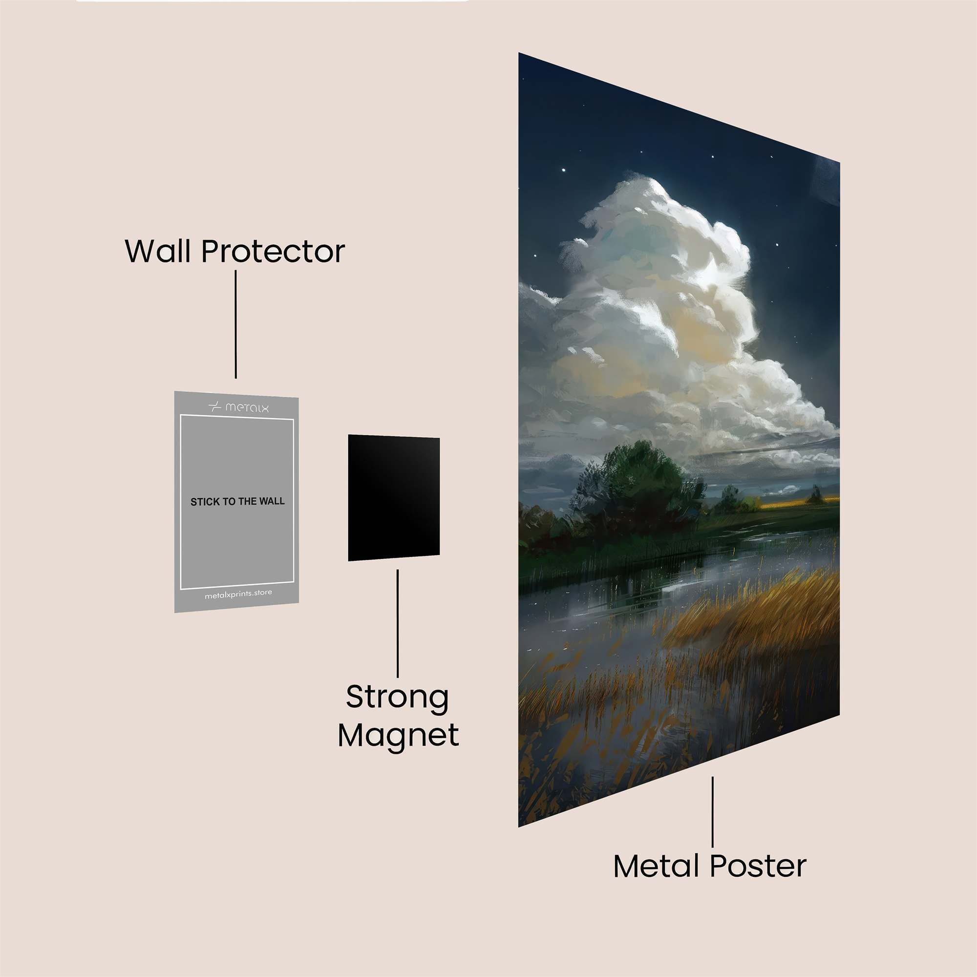 Moonlit Serenity Safe Wall Magnetic / M