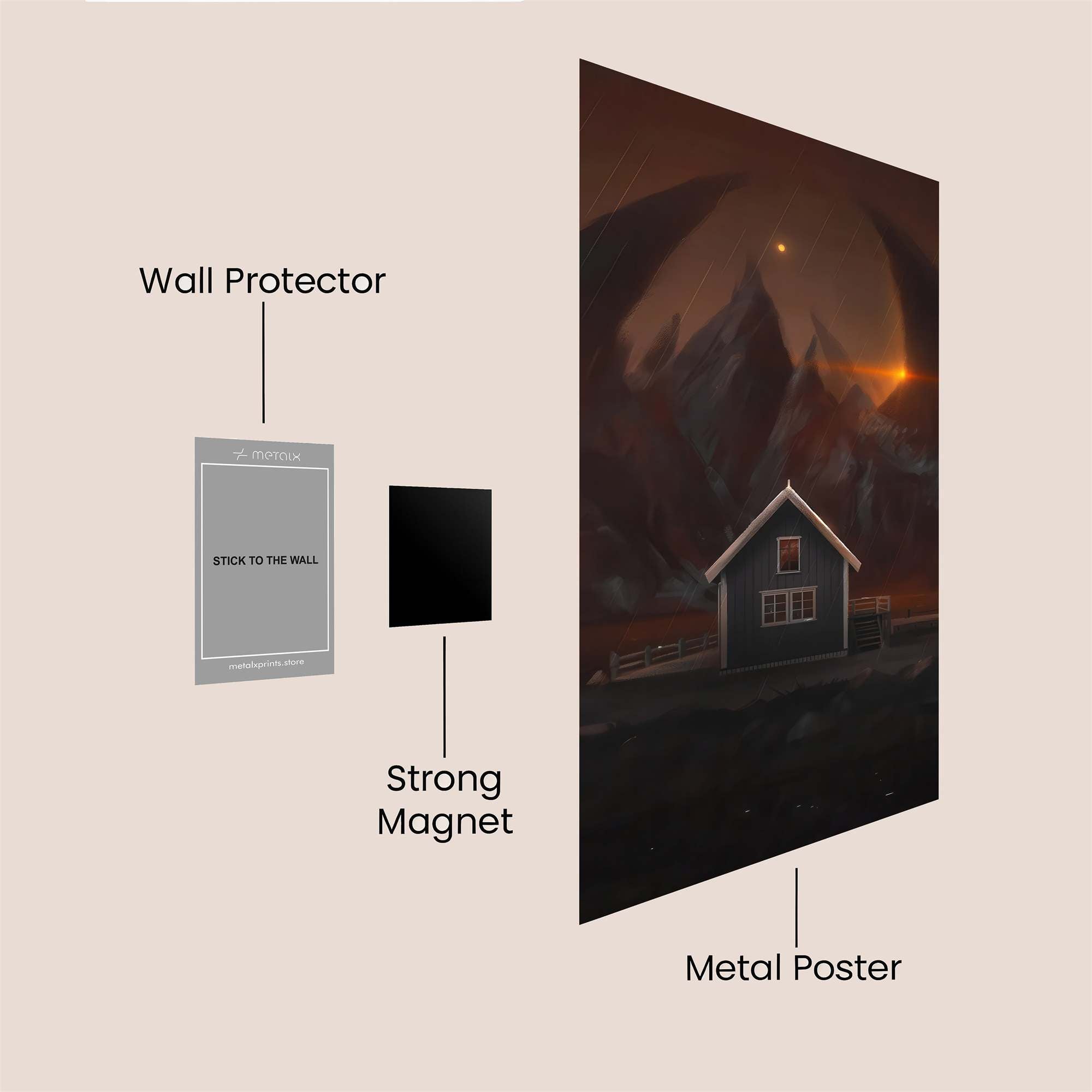 Cabin Solitude Safe Wall Magnetic / M