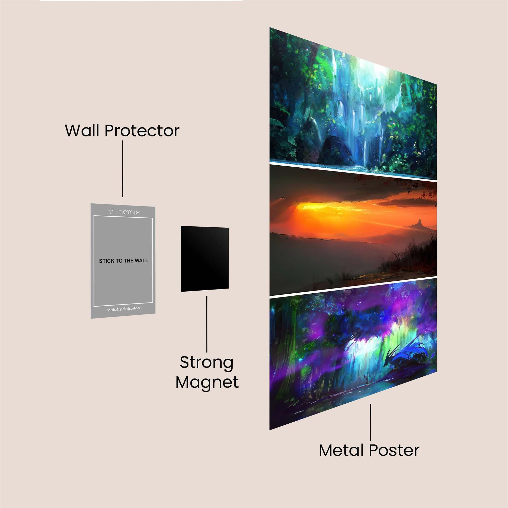 Mystic Waterfall Safe Wall Magnetic / M