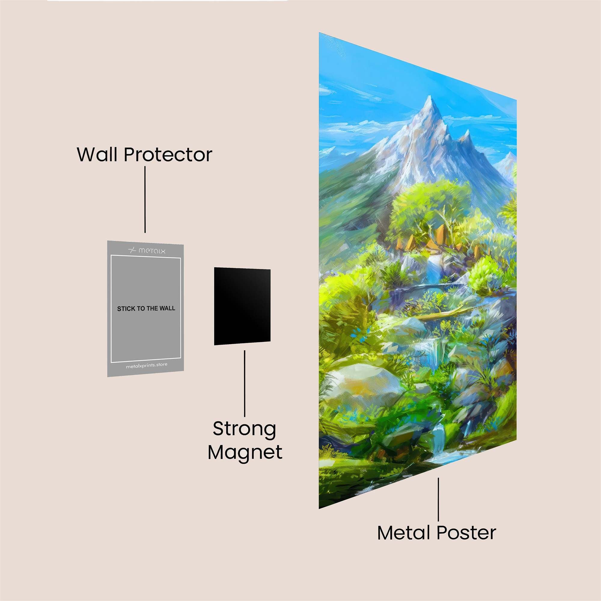 Mountain Serenity Safe Wall Magnetic / M