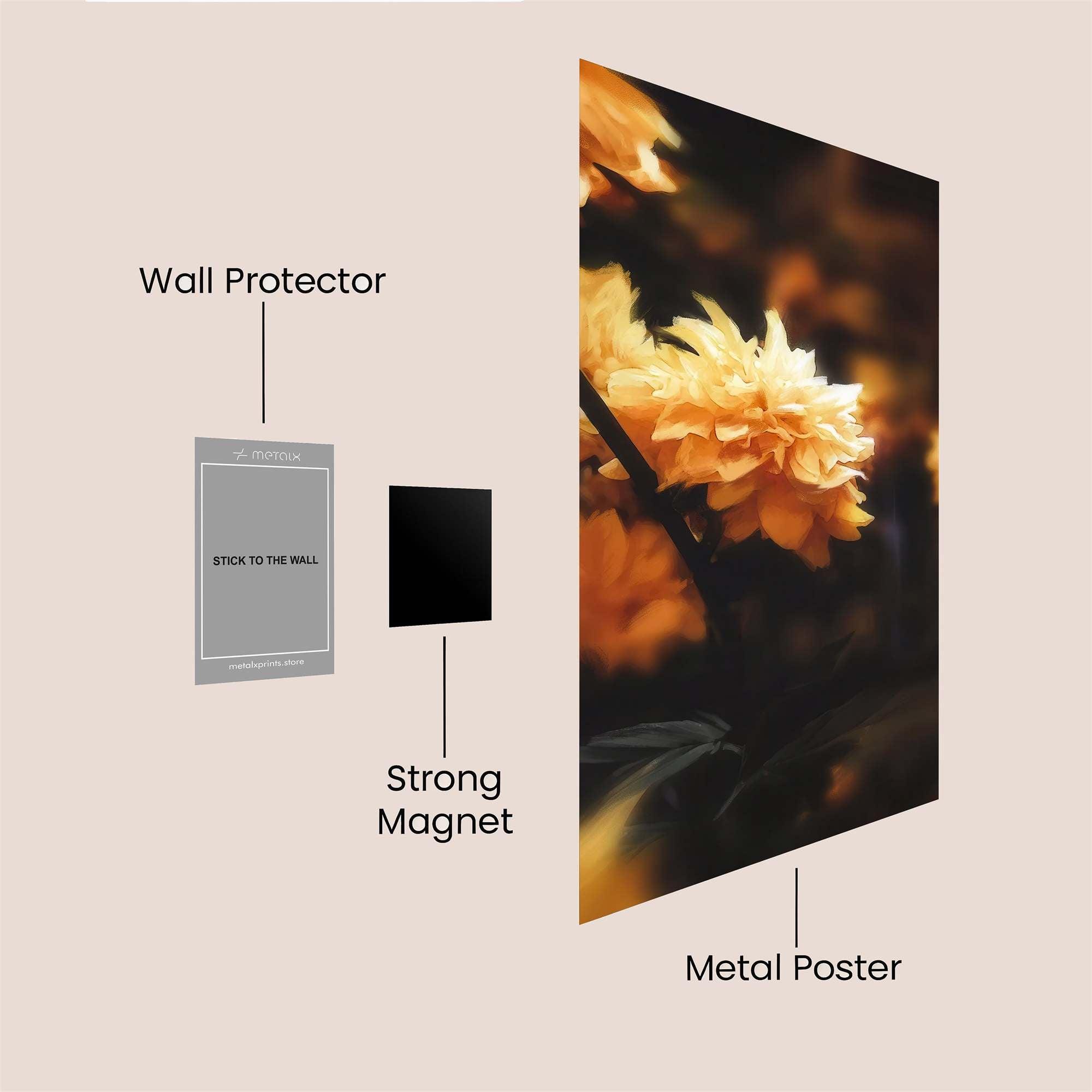 Golden Serenity Safe Wall Magnetic / M