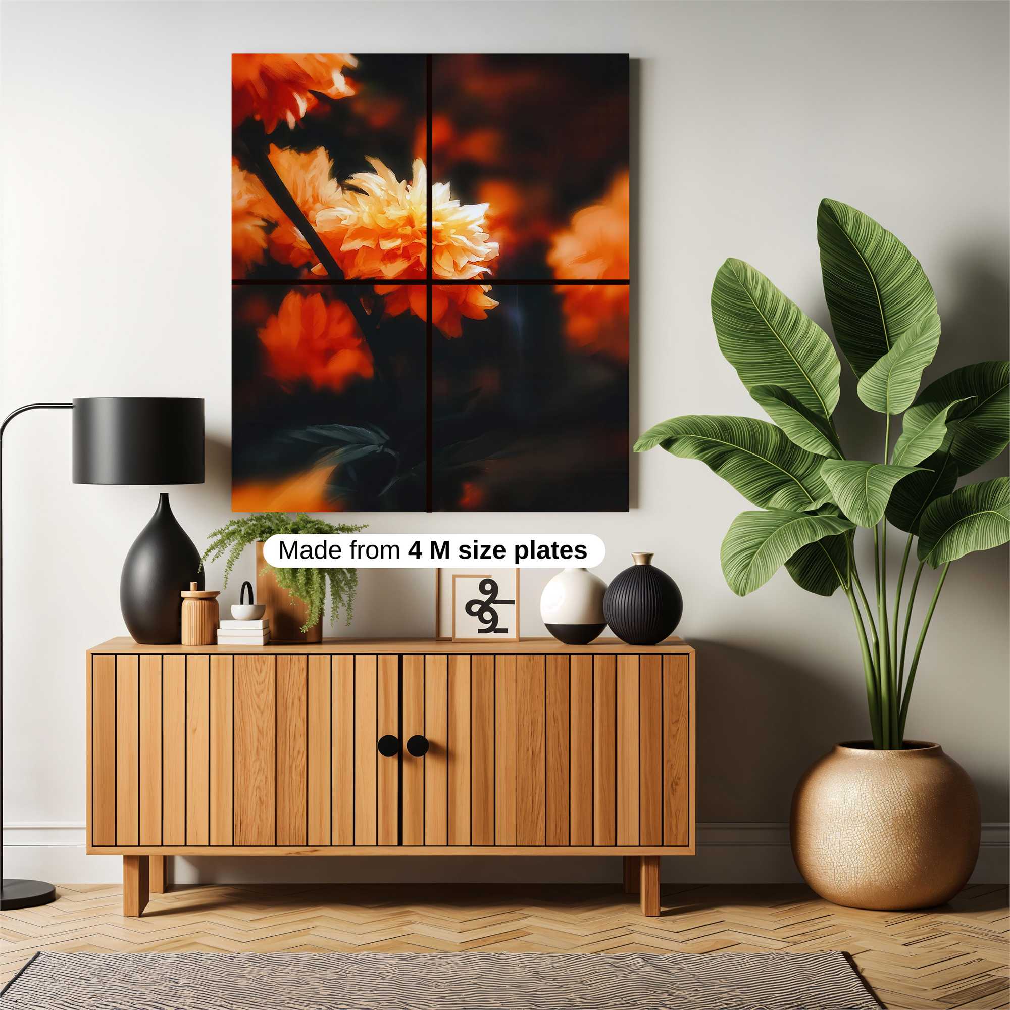 Chrysanthemum Glow Safe Wall Magnetic / M