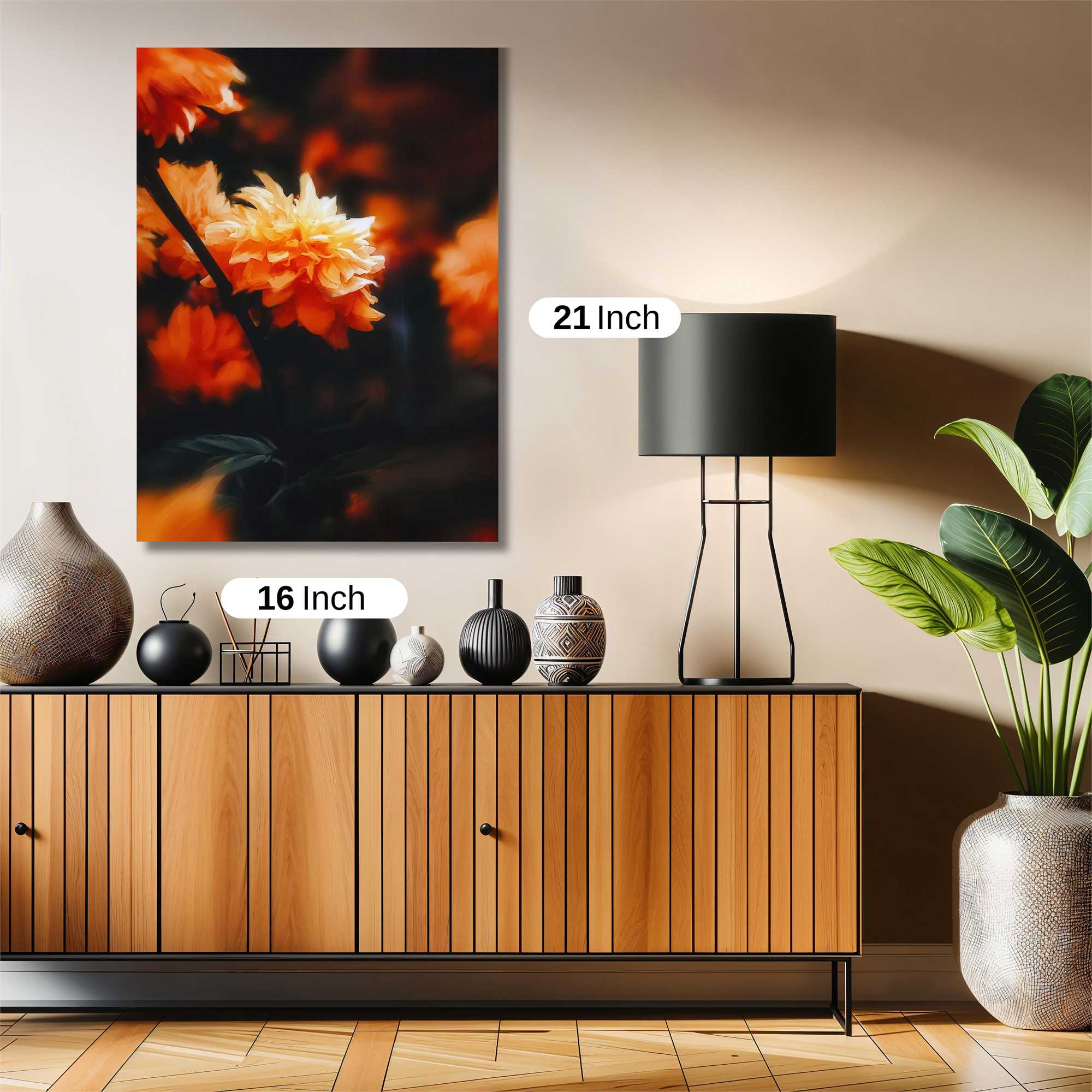 Chrysanthemum Glow Safe Wall Magnetic / M