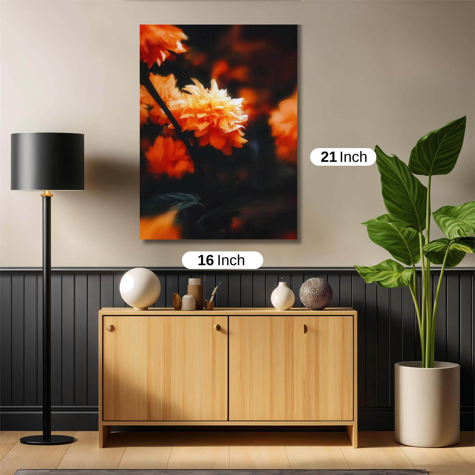 Chrysanthemum Glow Safe Wall Magnetic / M