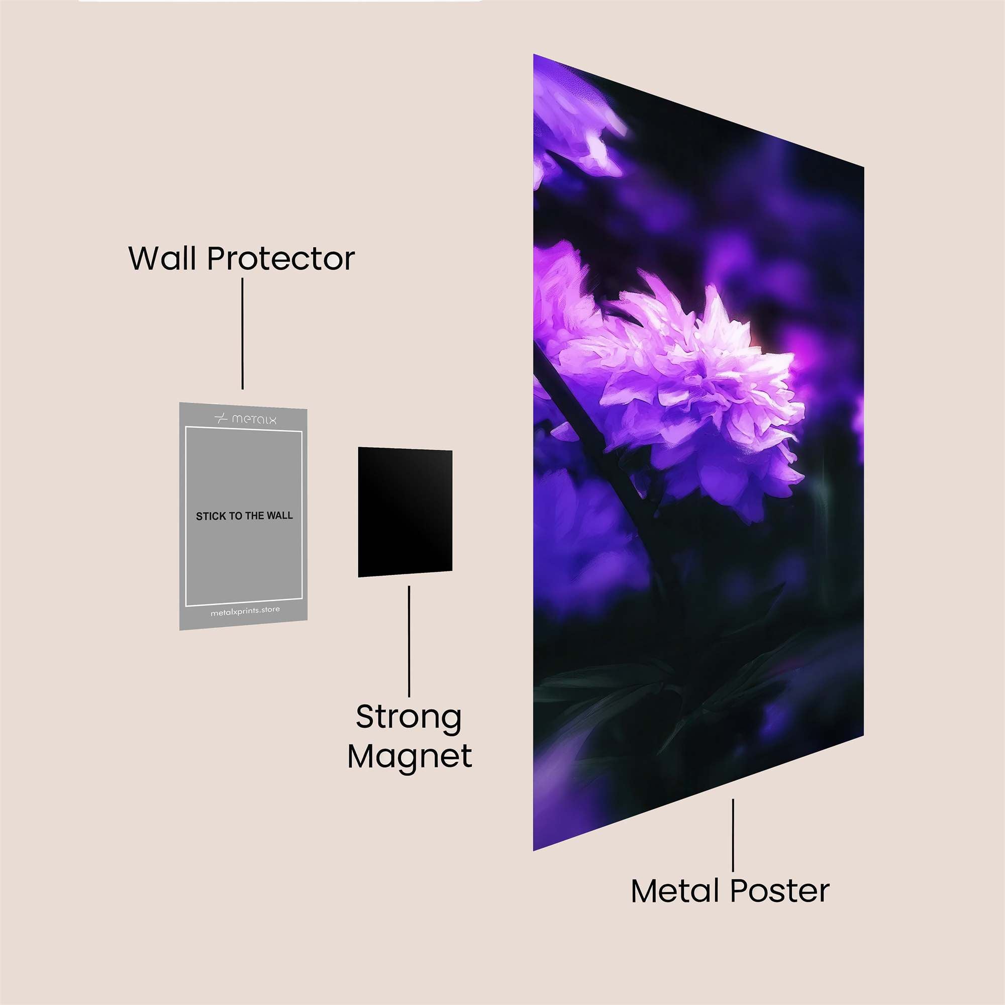 VioletWhisper Safe Wall Magnetic / M