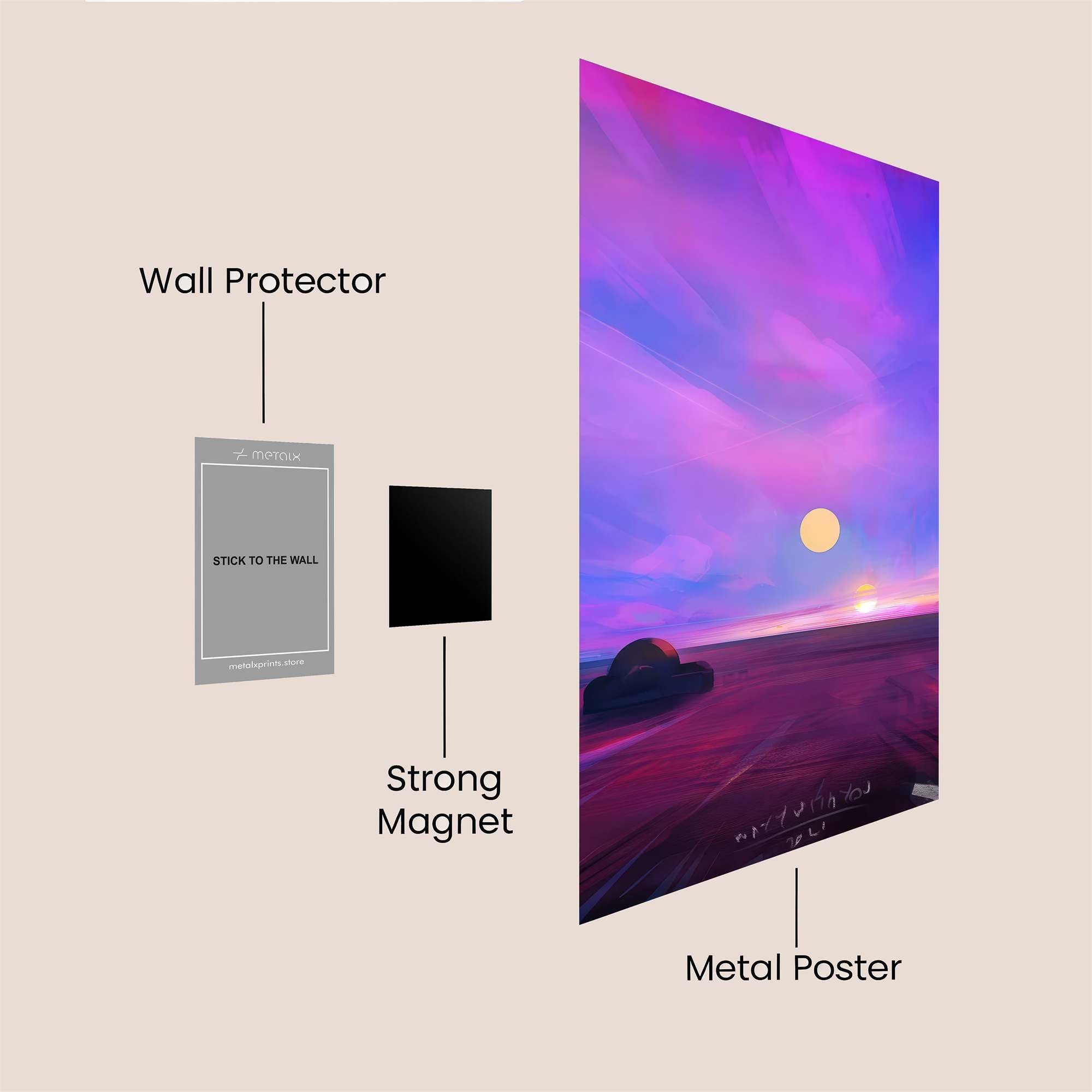 Moonlit Tranquility Safe Wall Magnetic / M