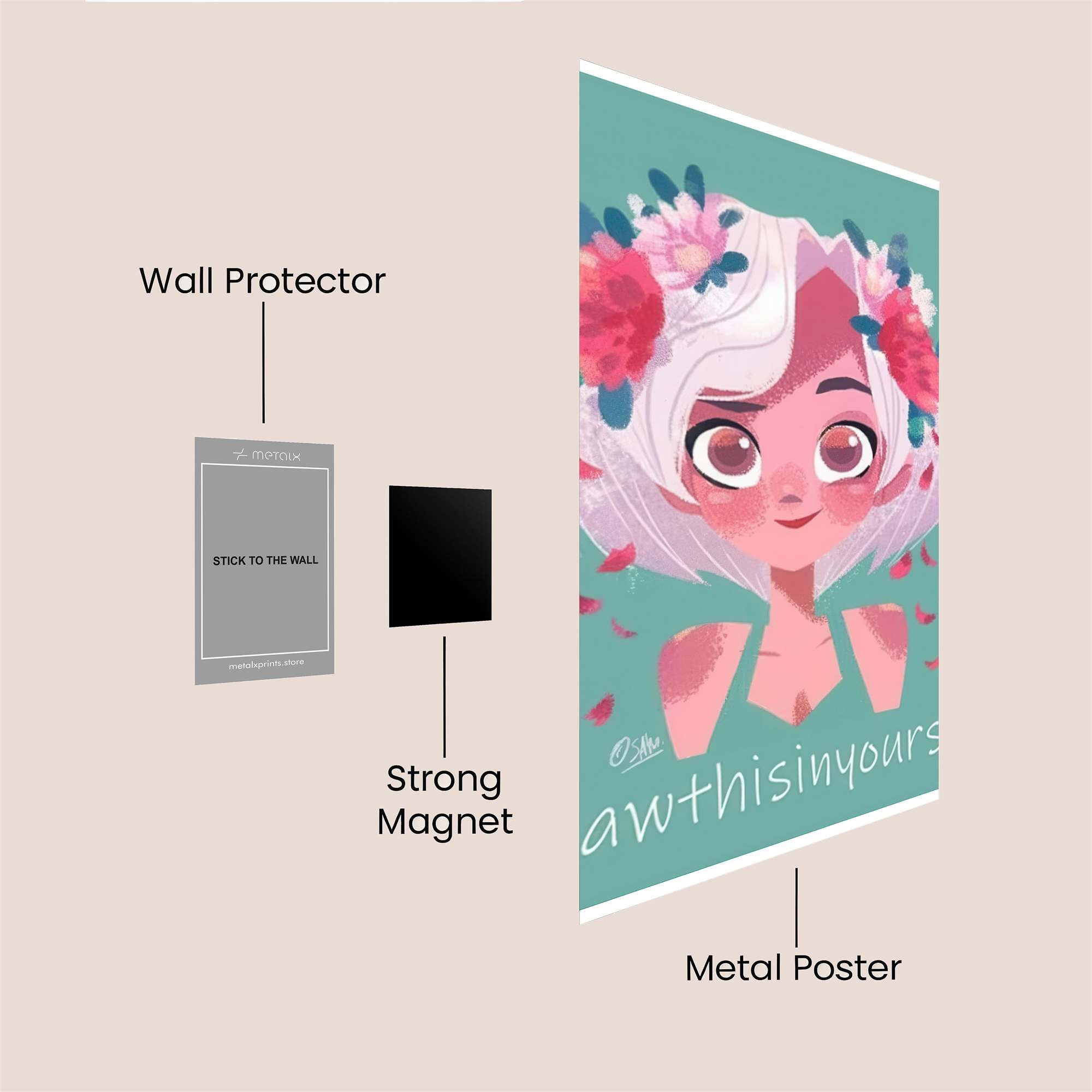 Mystic Waterfall Safe Wall Magnetic / M