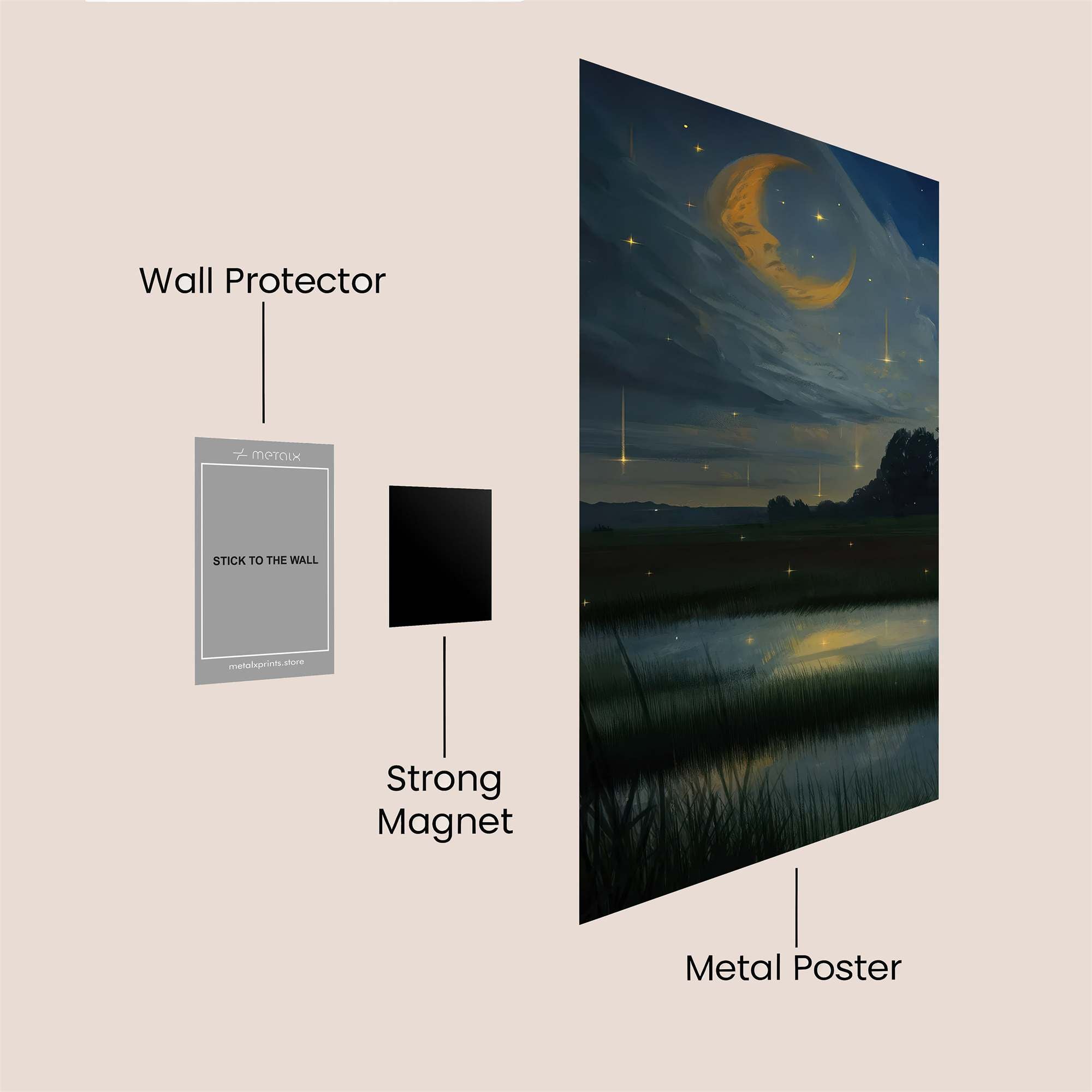 Moonlit Serenity Safe Wall Magnetic / M