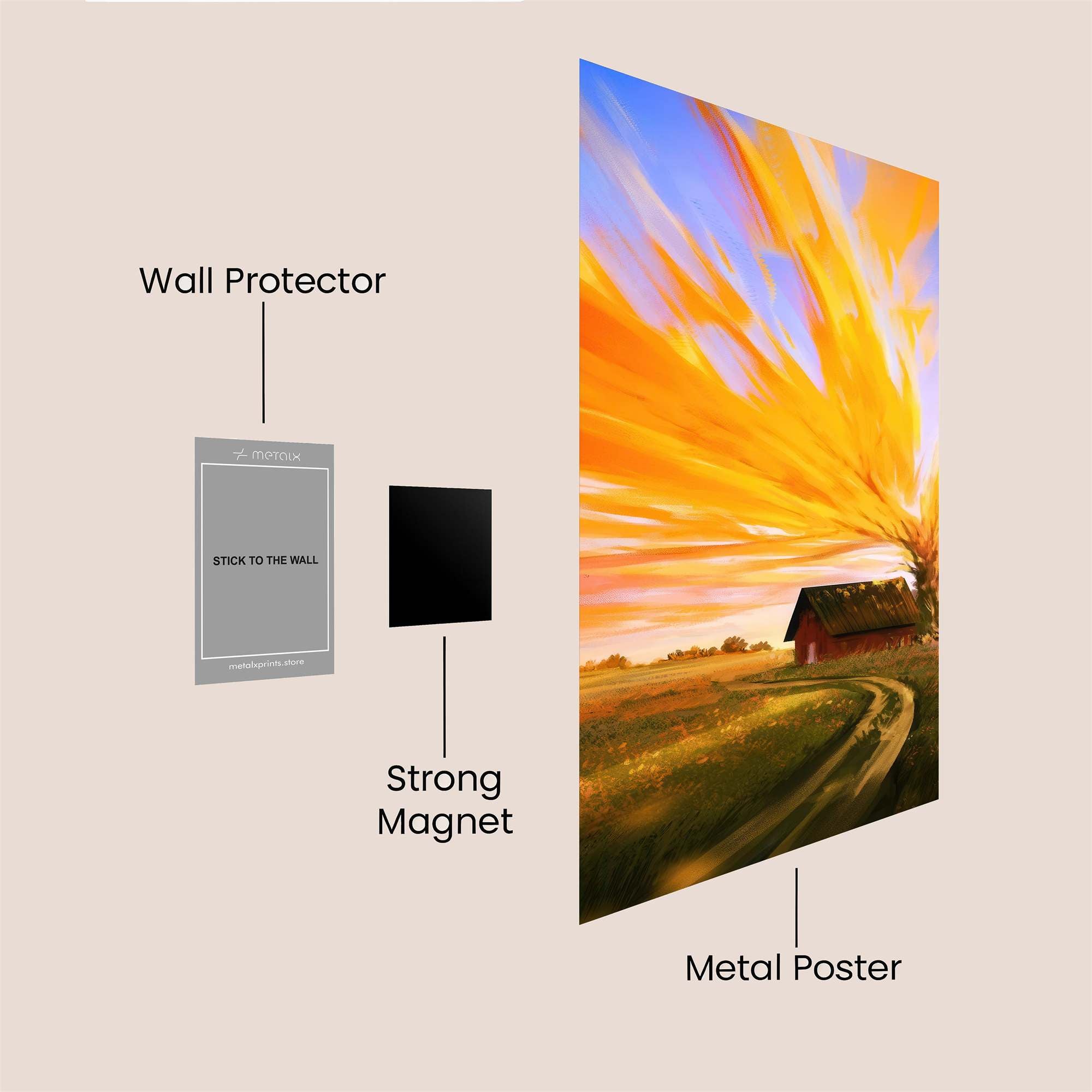 Sunset Serenity Safe Wall Magnetic / M