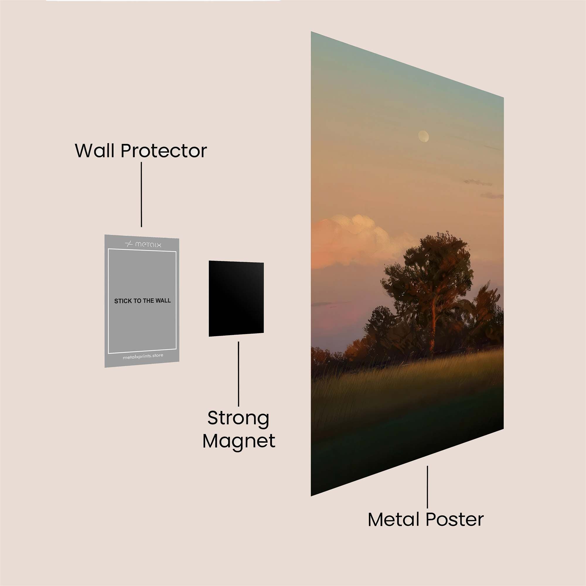 Moonlit Serenity Safe Wall Magnetic / M