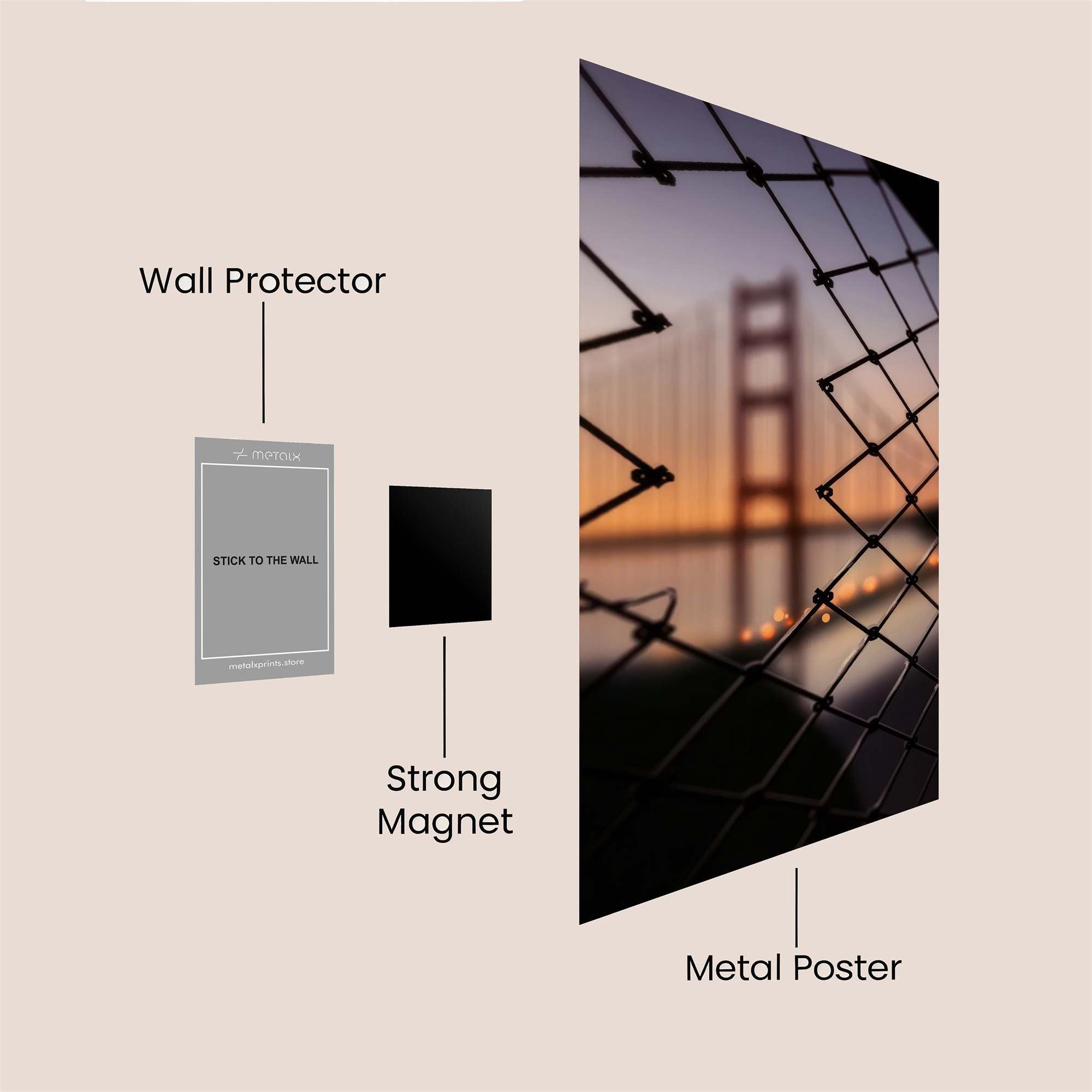 Golden Confinement Safe Wall Magnetic / M