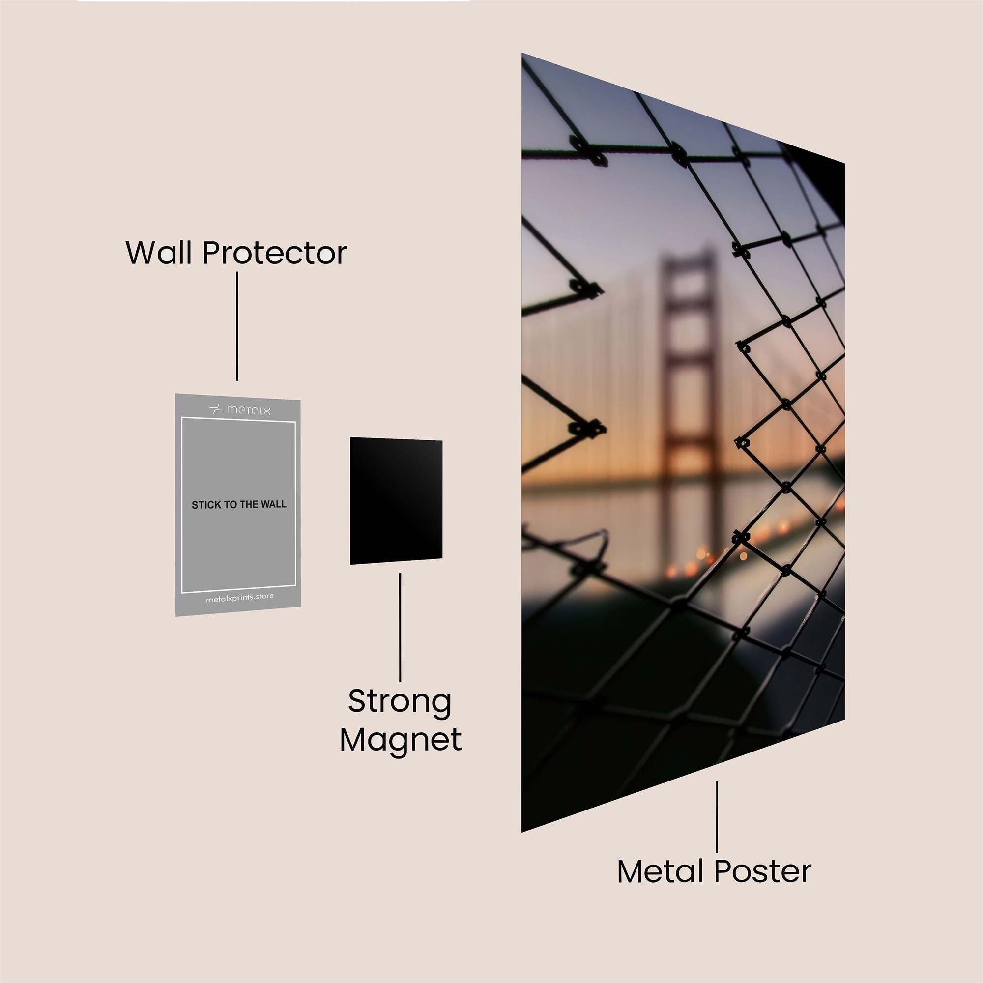GoldenGate Ensnared Safe Wall Magnetic / M