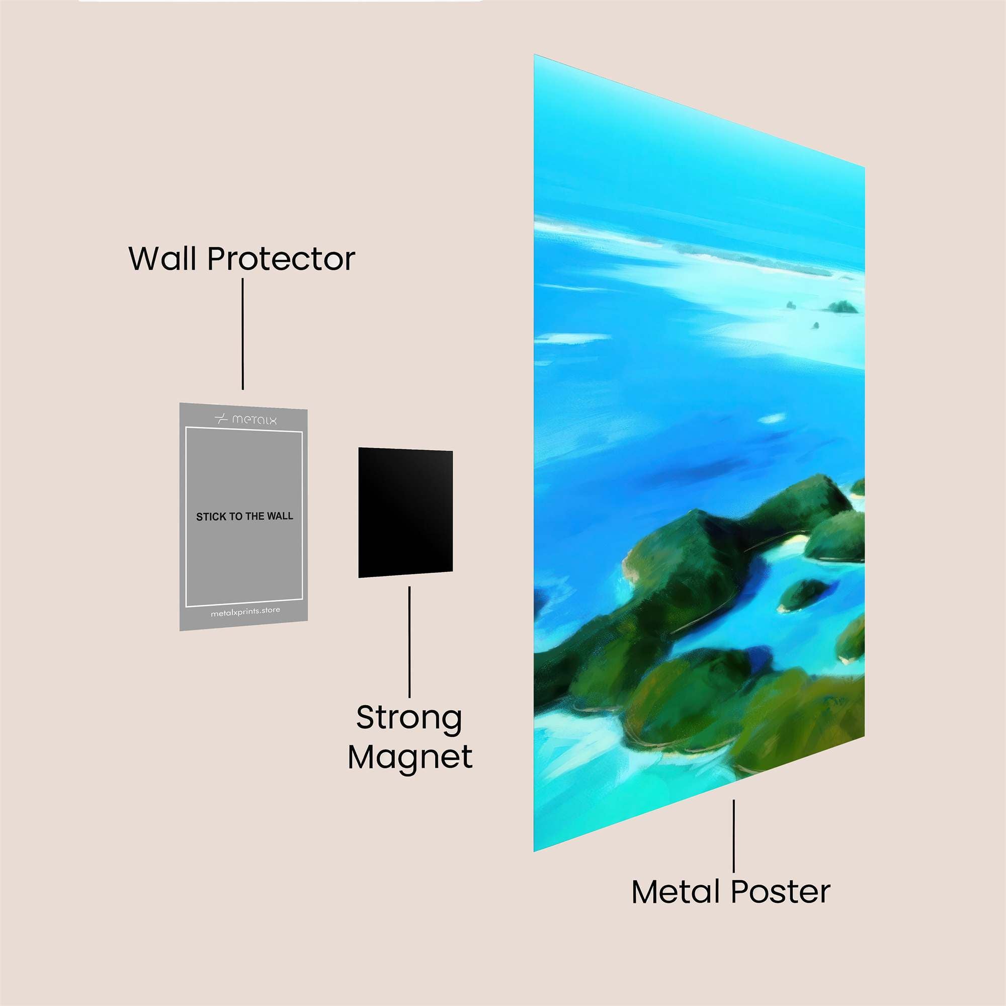 Island Serenity Safe Wall Magnetic / M