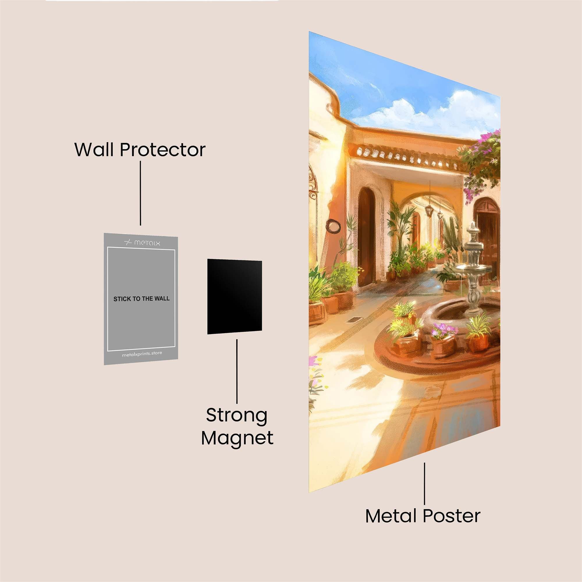 Courtyard Serenity Safe Wall Magnetic / M