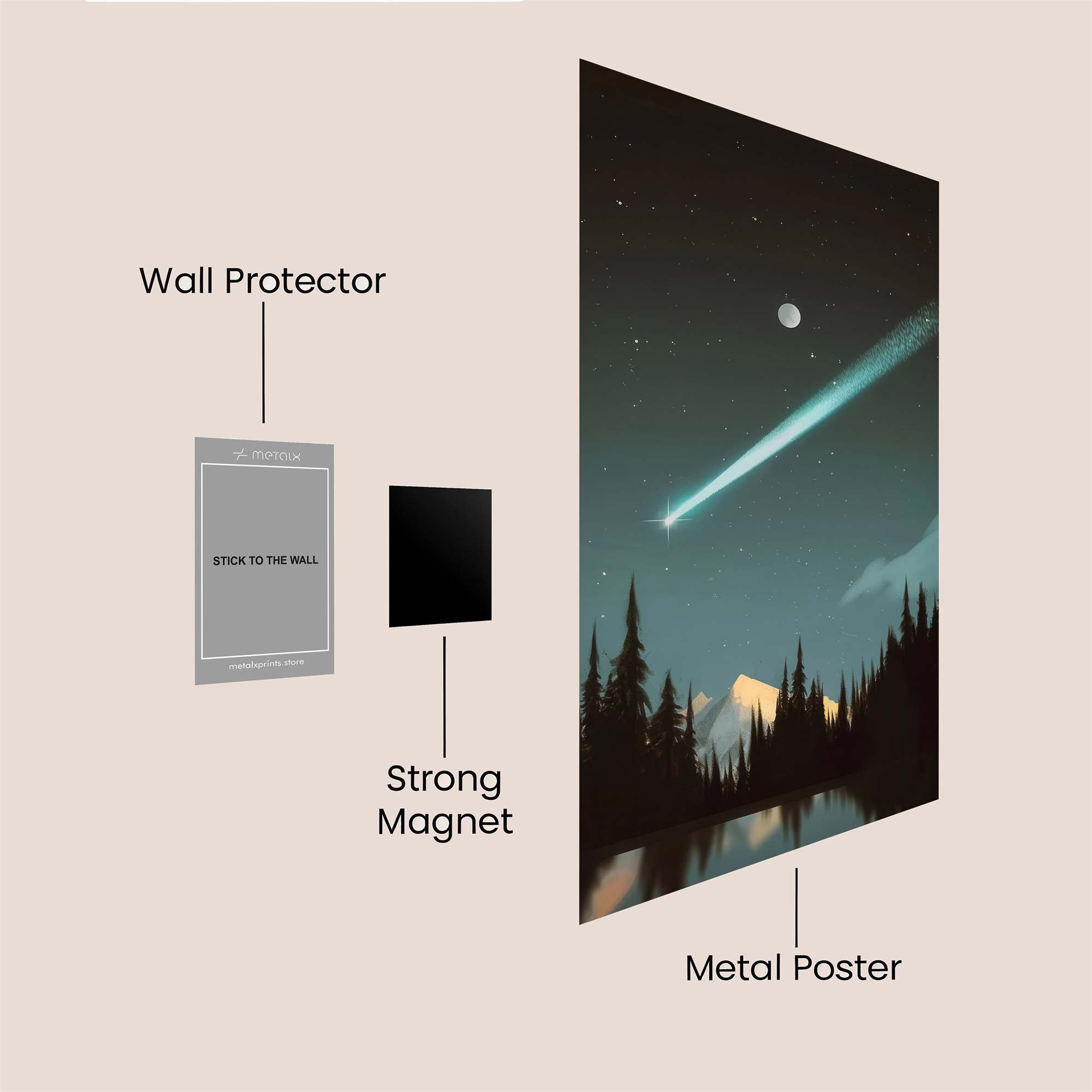 Comet Whisper Safe Wall Magnetic / M
