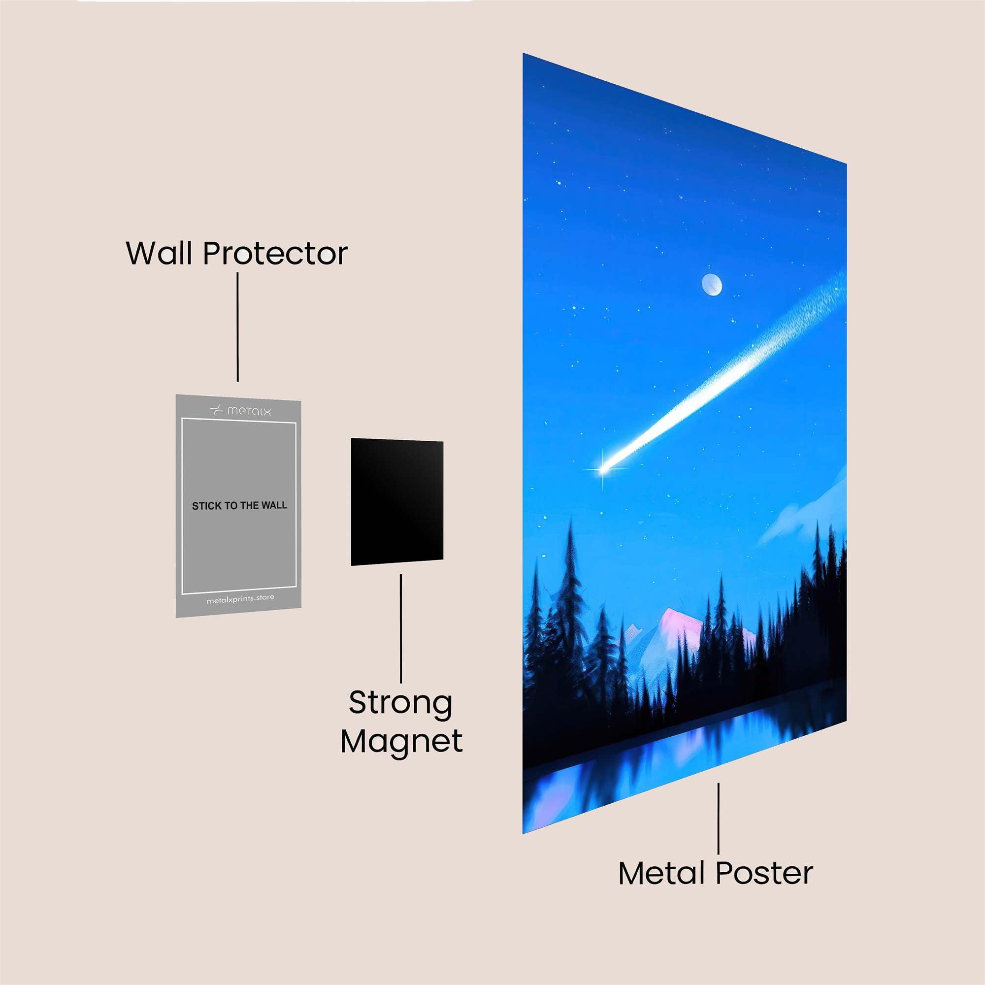 Meteor Whimsy Safe Wall Magnetic / M