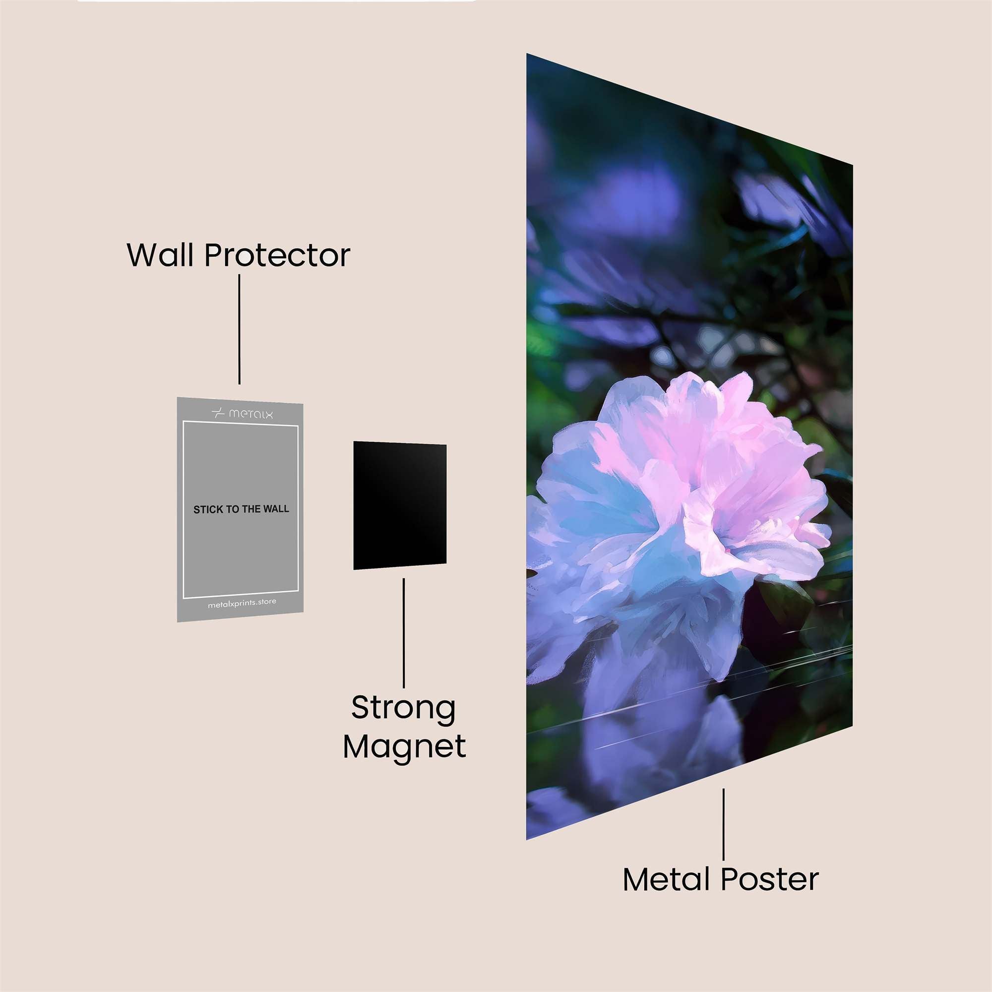 Peony Serenity Safe Wall Magnetic / M