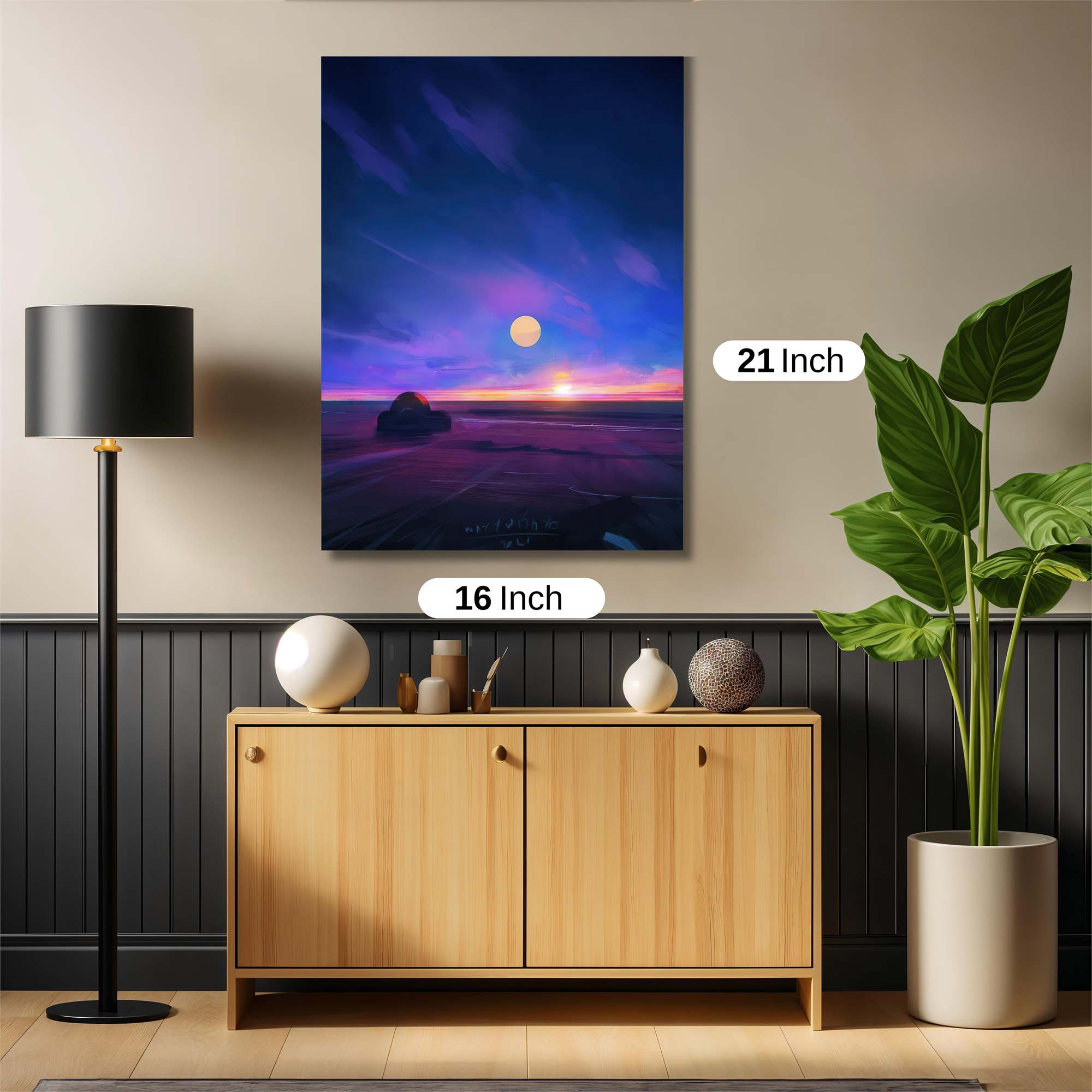 Moonlit Solitude Safe Wall Magnetic / M
