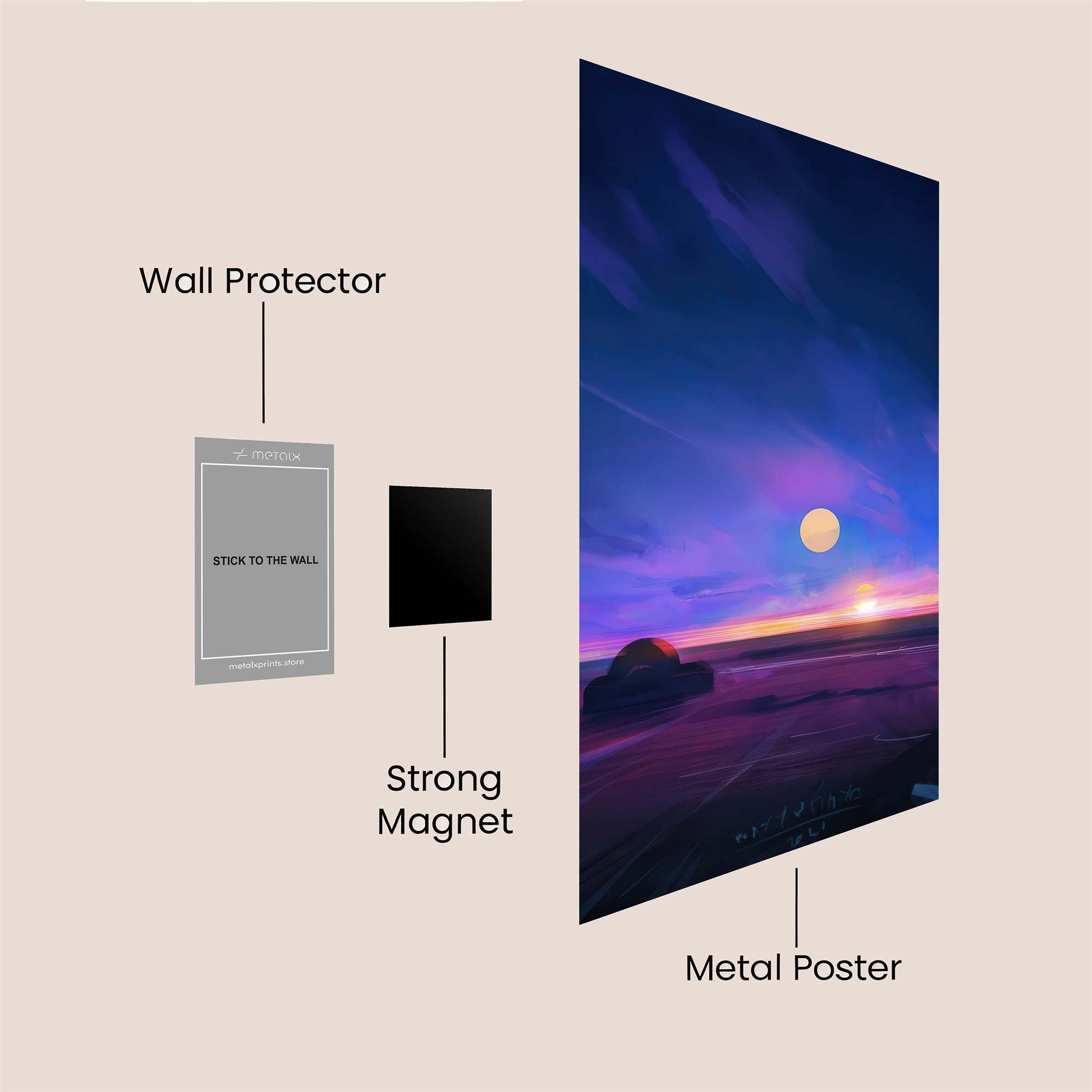Moonlit Solitude Safe Wall Magnetic / M