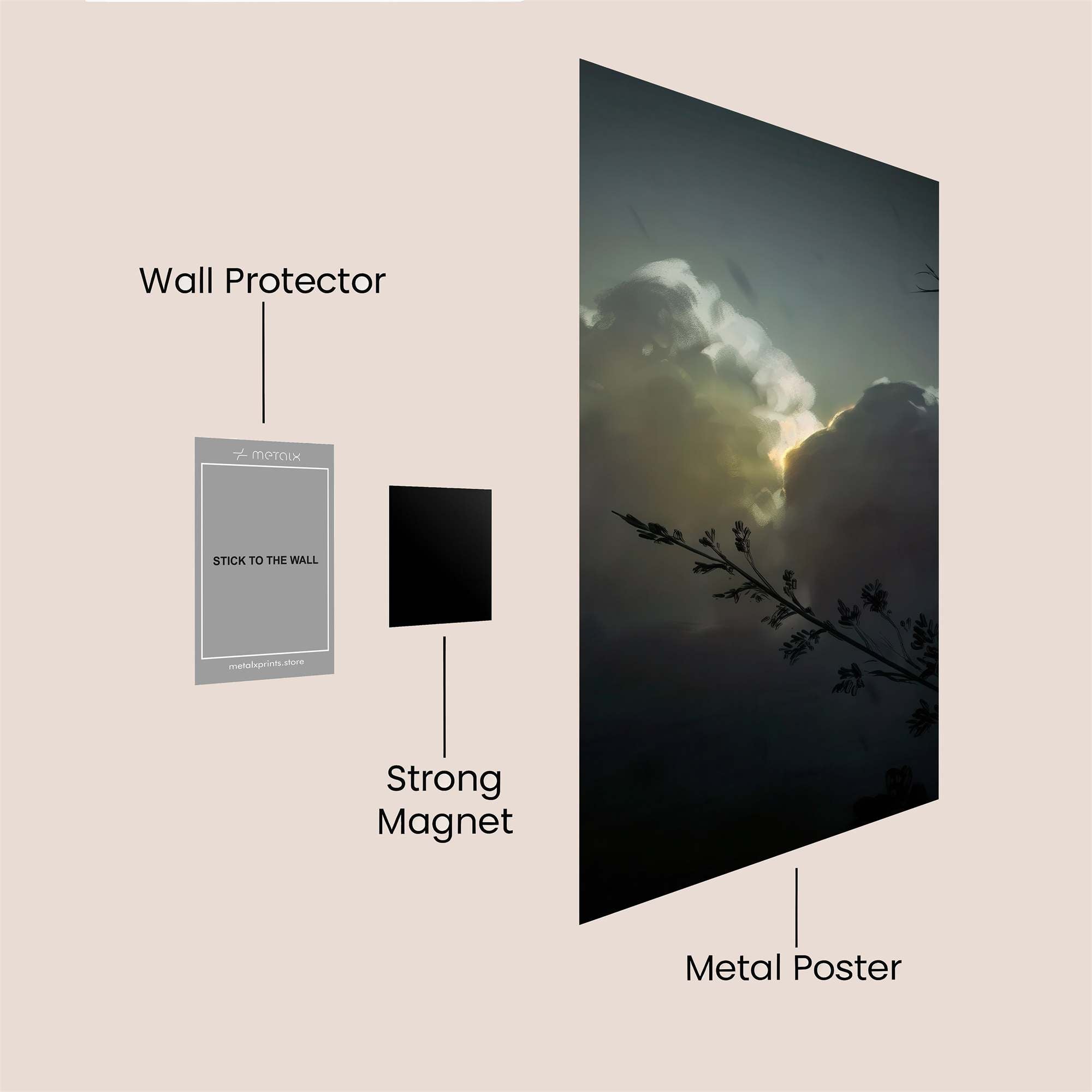 Cloudburst Glow Safe Wall Magnetic / M