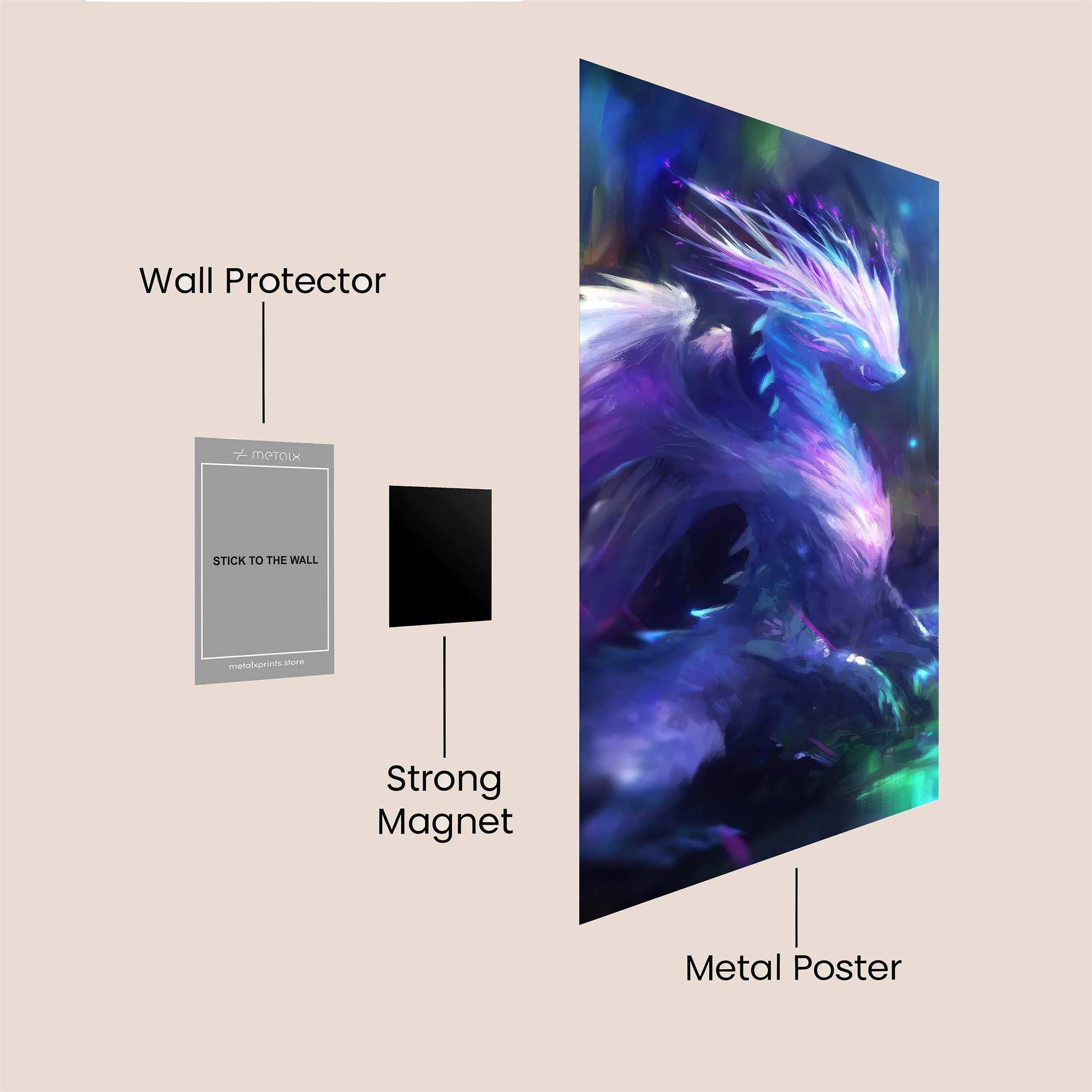 Luminous Dragon Safe Wall Magnetic / M