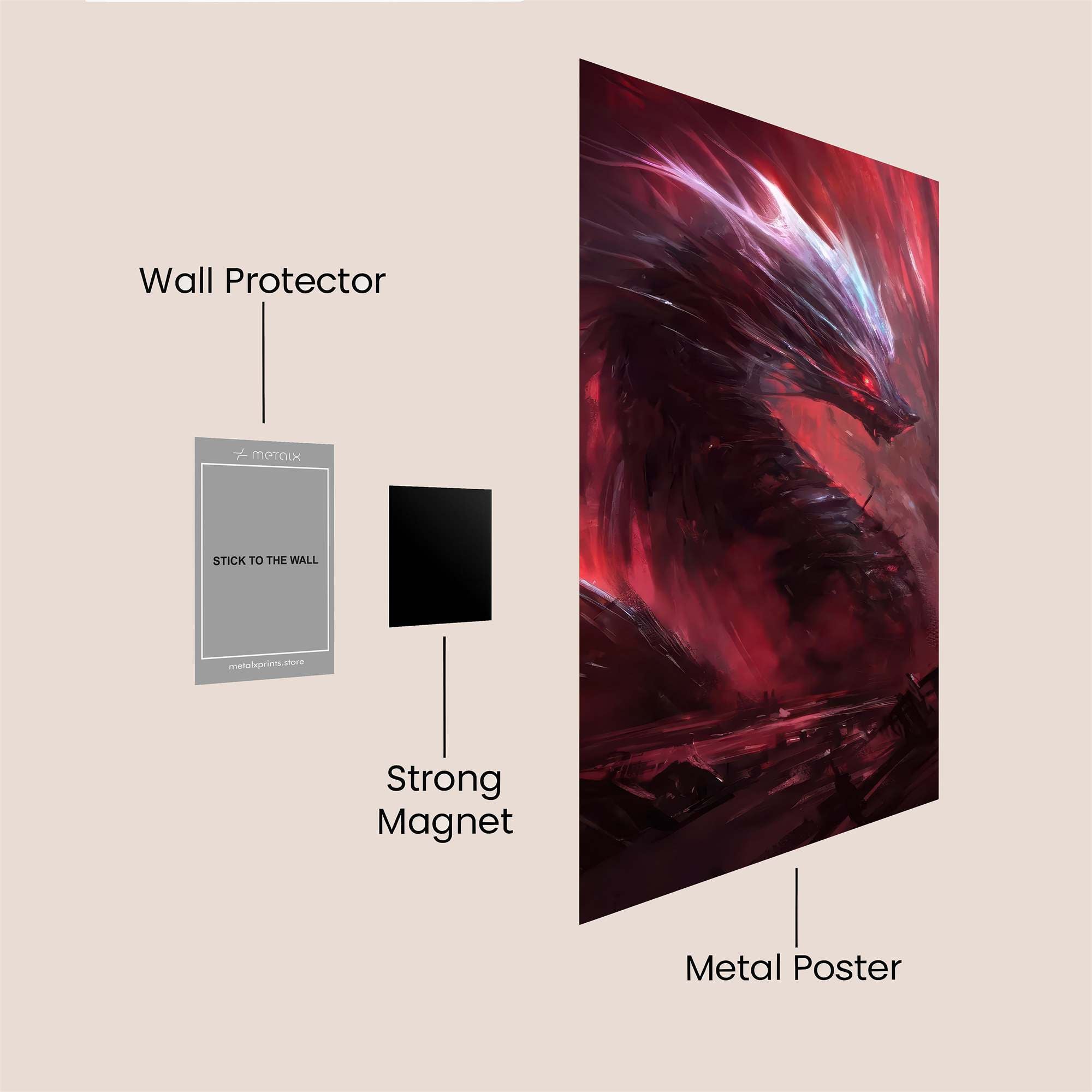 Dragon Fury Safe Wall Magnetic / M