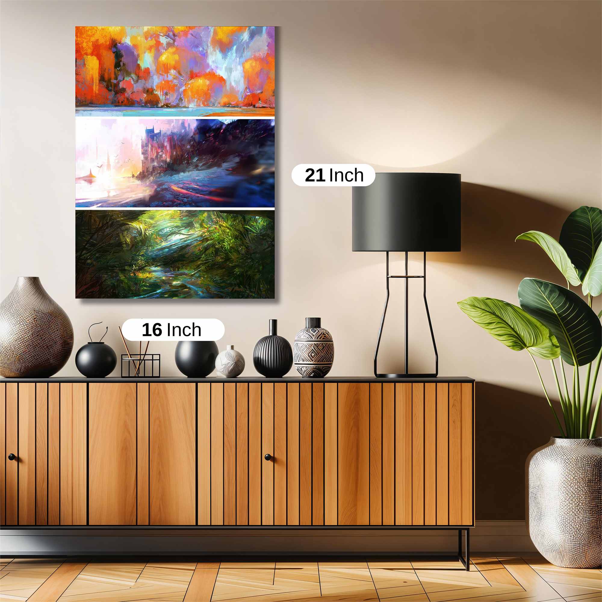 Autumnal Blaze, Mystic Twilight, Lush Dream Safe Wall Magnetic / M