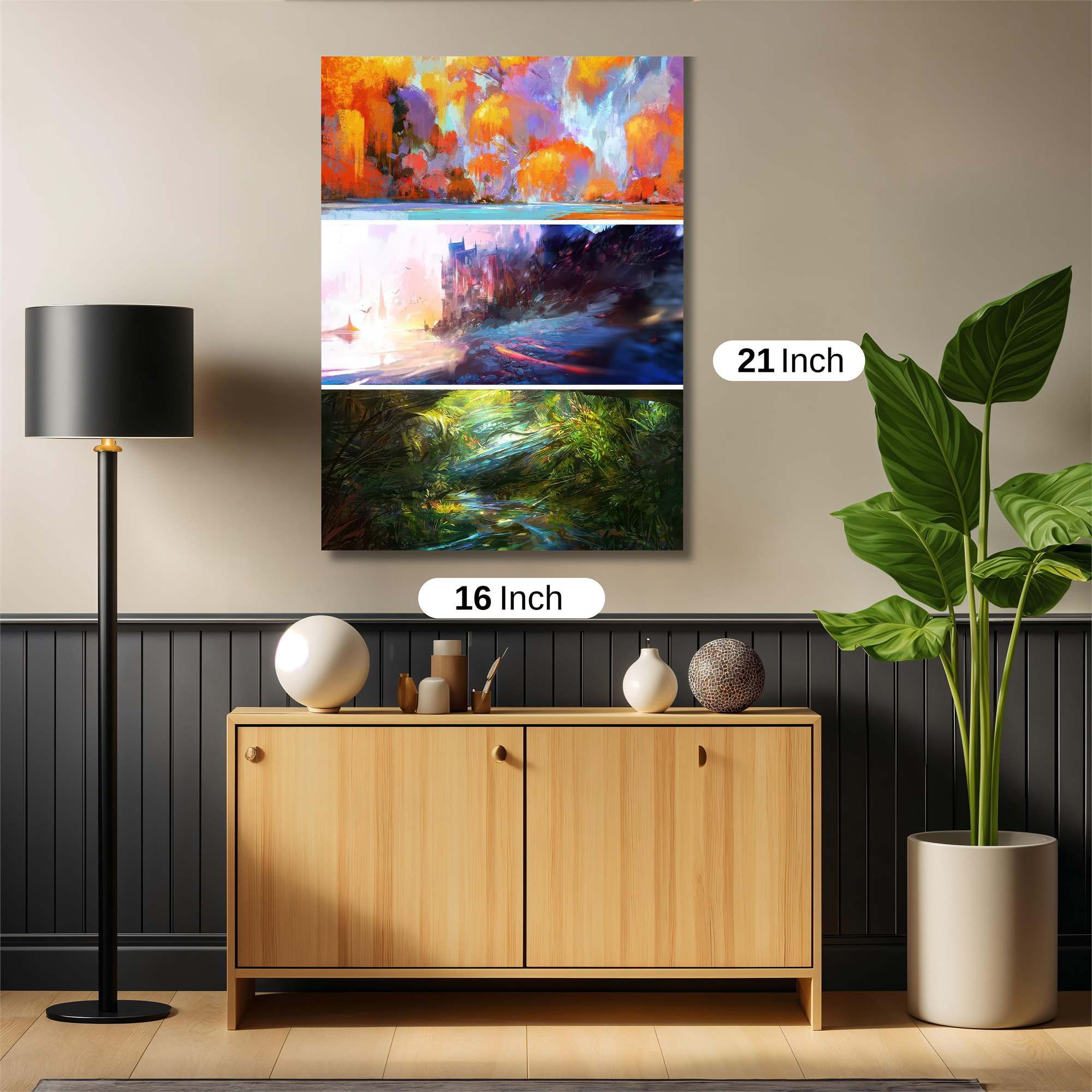 Autumnal Blaze, Mystic Twilight, Lush Dream Safe Wall Magnetic / M