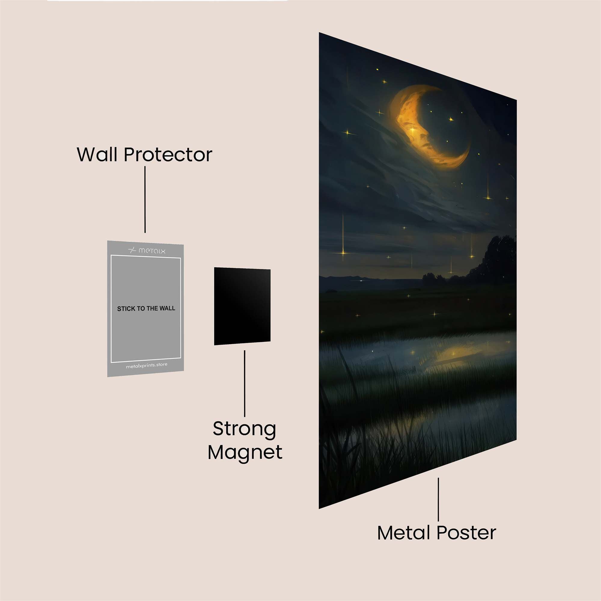 Moonlit Serenity Safe Wall Magnetic / M