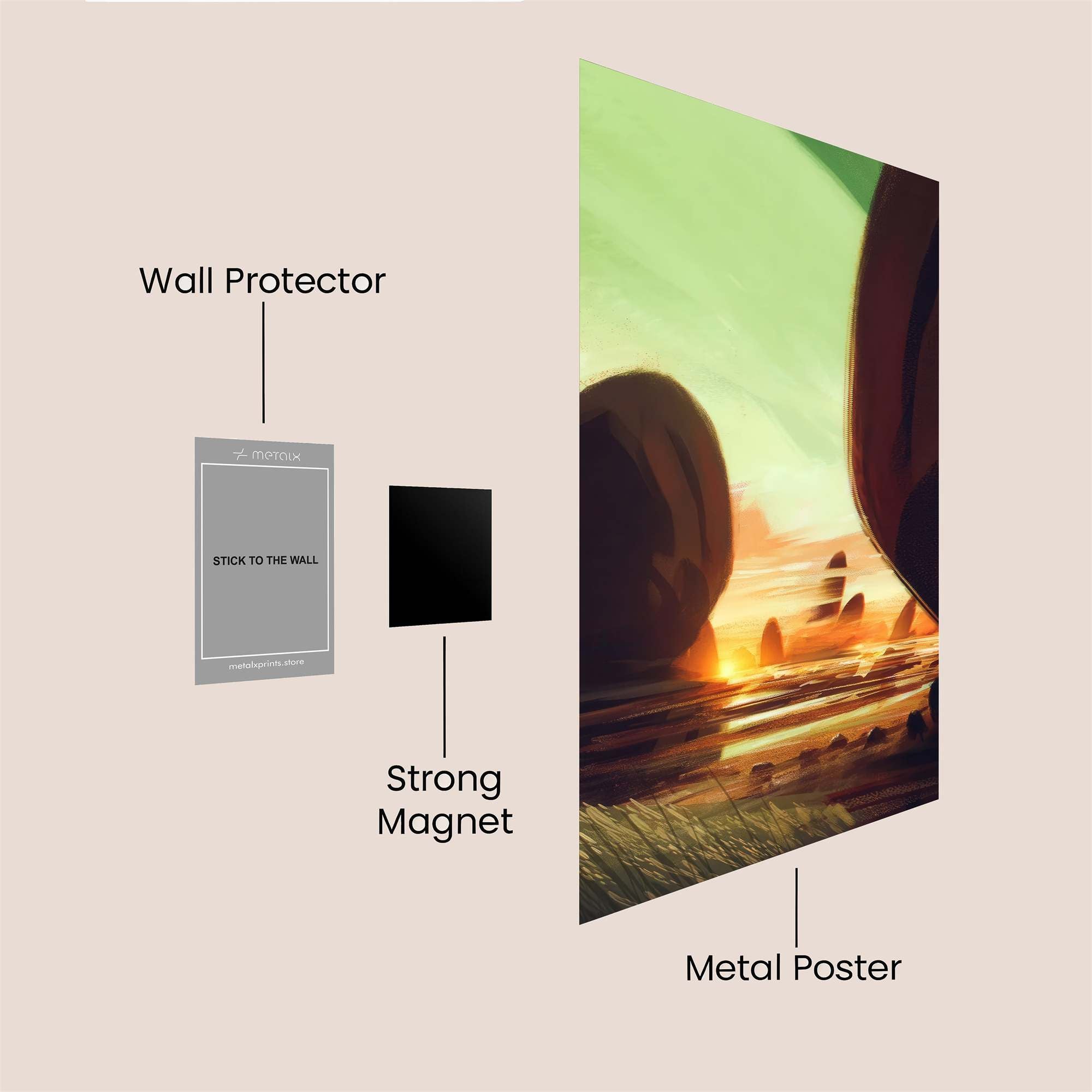 Sunset Serenity Safe Wall Magnetic / M