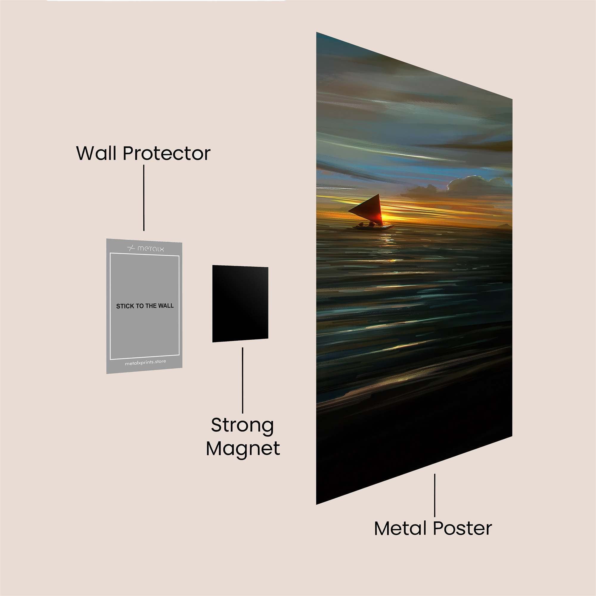 Sunset Solitude Safe Wall Magnetic / M