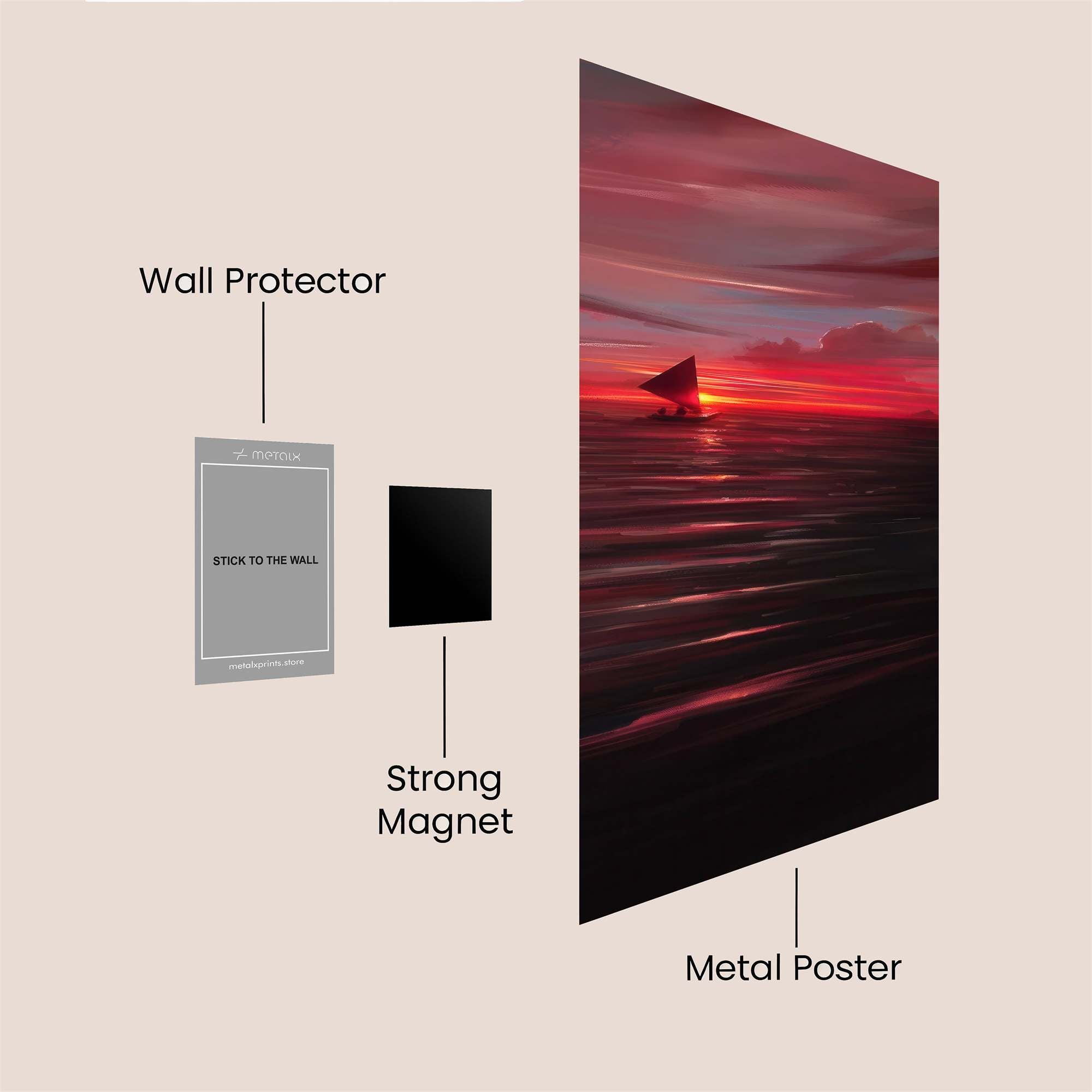 Sunset Voyage Safe Wall Magnetic / M