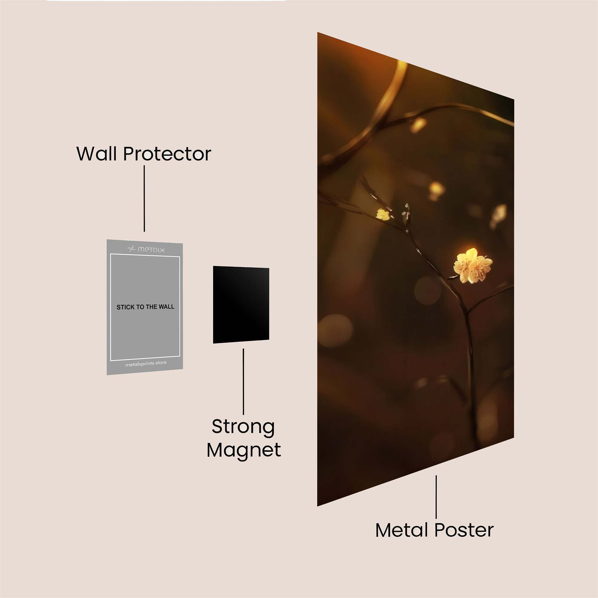 Blossom Glow Safe Wall Magnetic / M