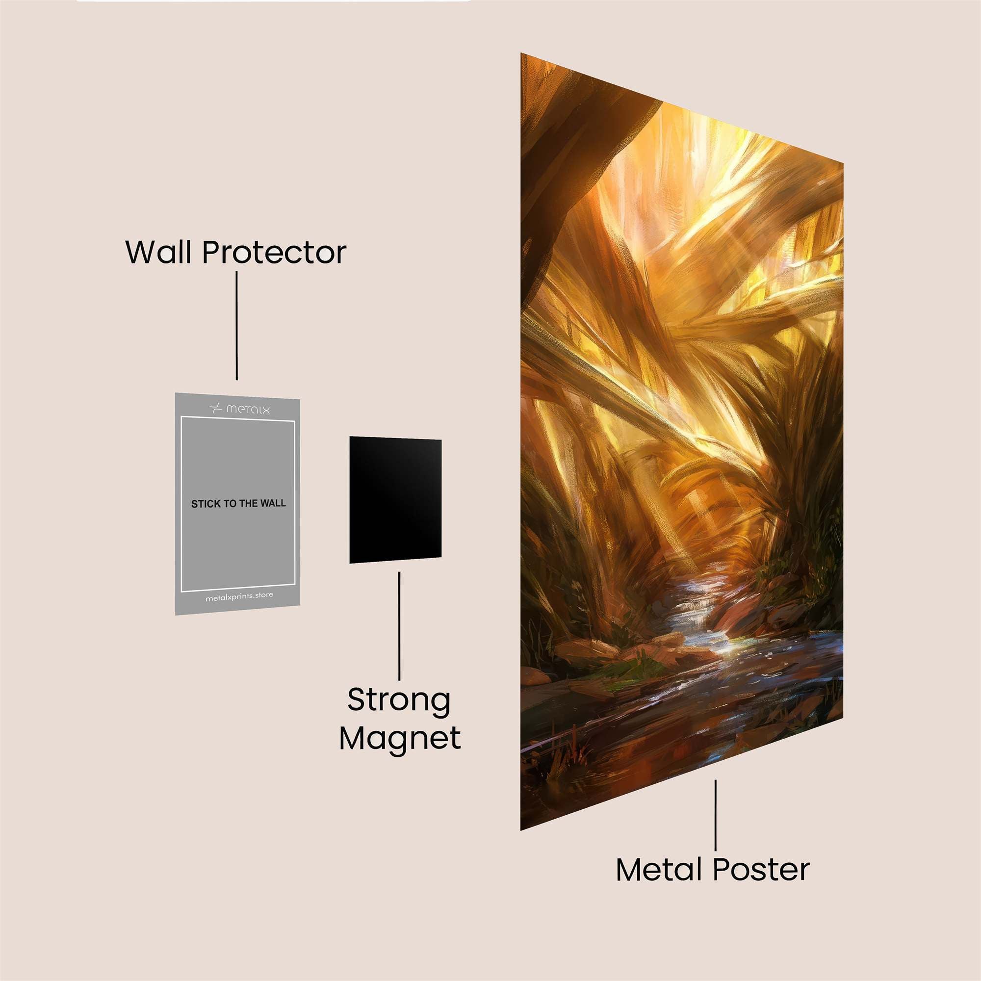 Sunlit Serenity Safe Wall Magnetic / M