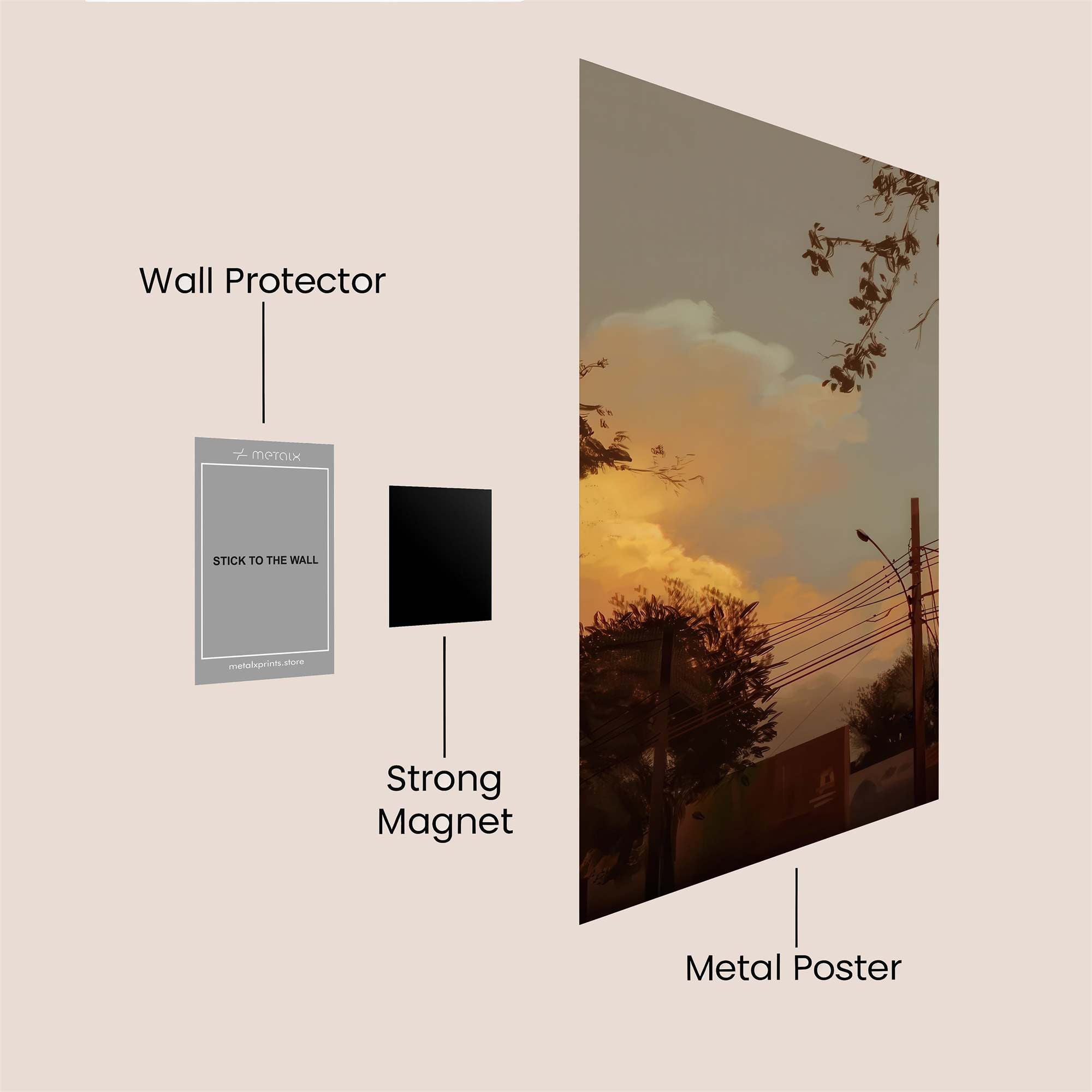 Sunset Serenity Safe Wall Magnetic / M