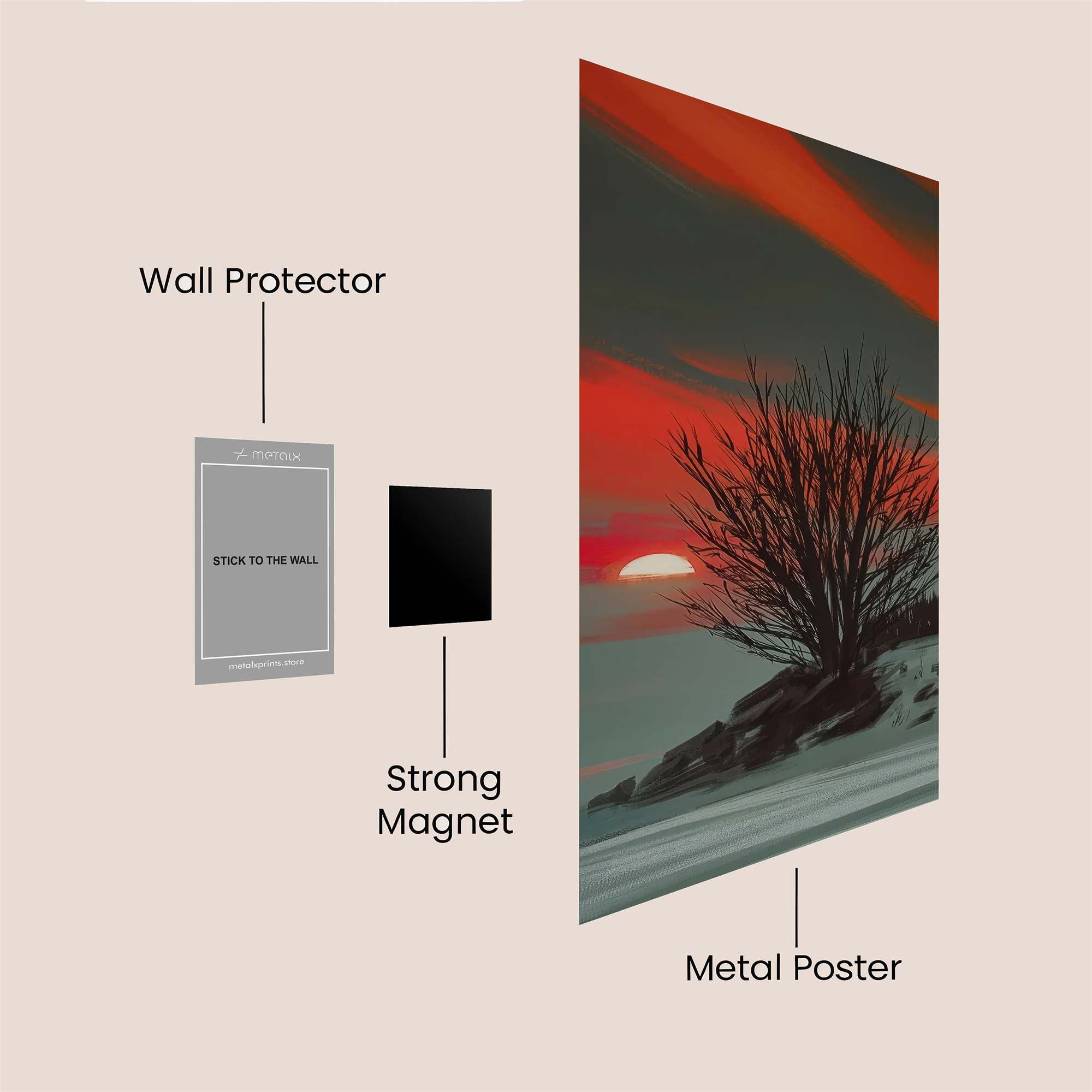 Sunset Solitude Safe Wall Magnetic / M