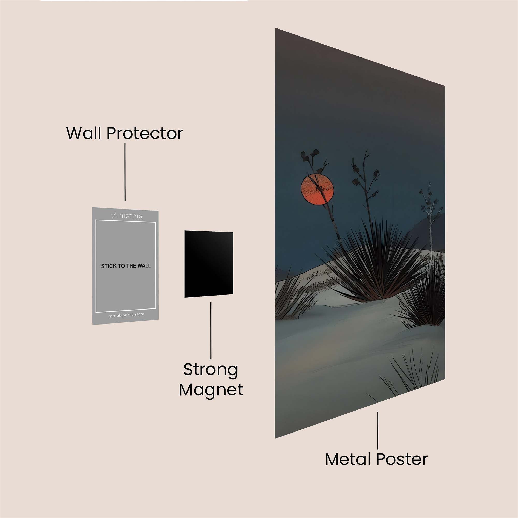 Desert Twilight Safe Wall Magnetic / M