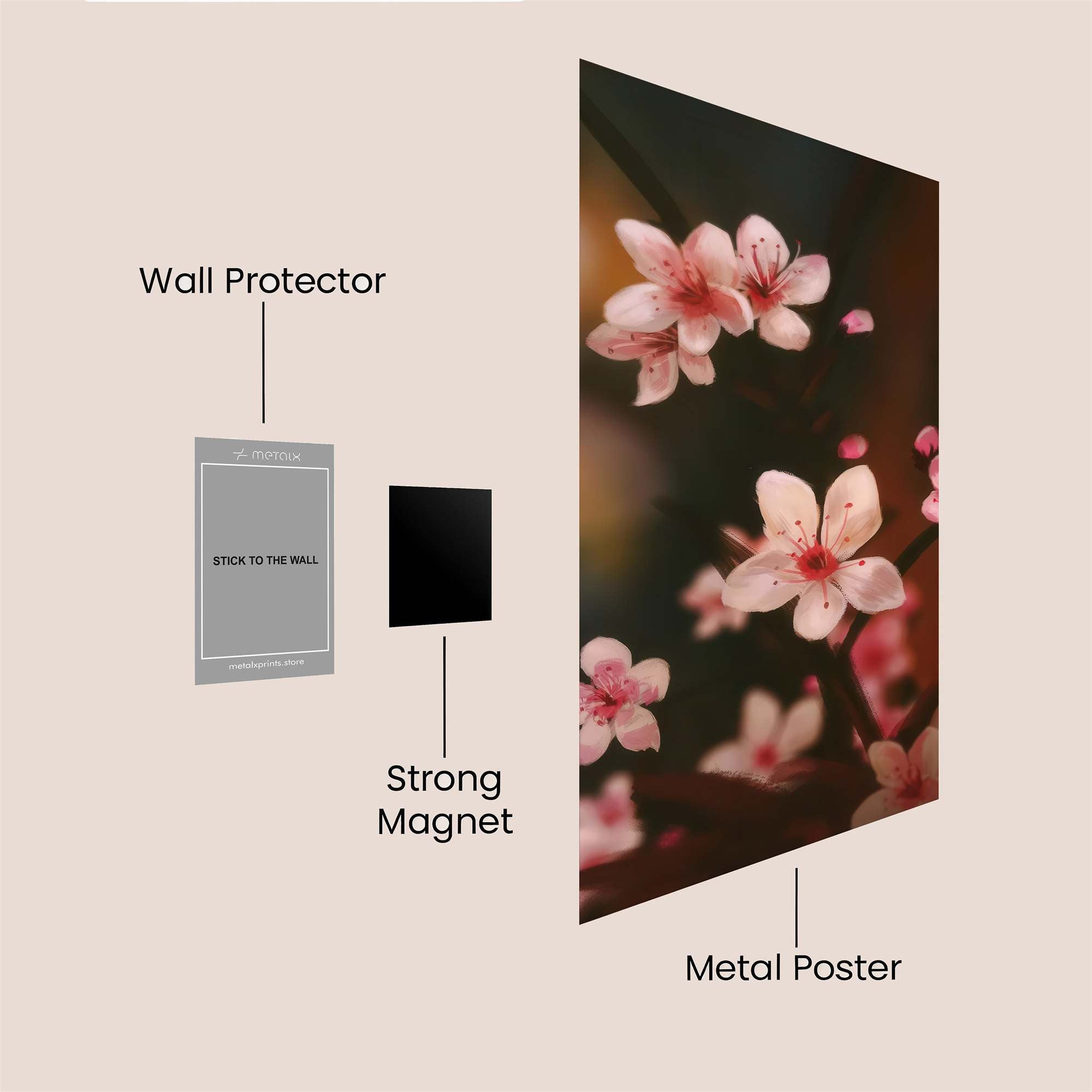 Cherry Whimsy Safe Wall Magnetic / M