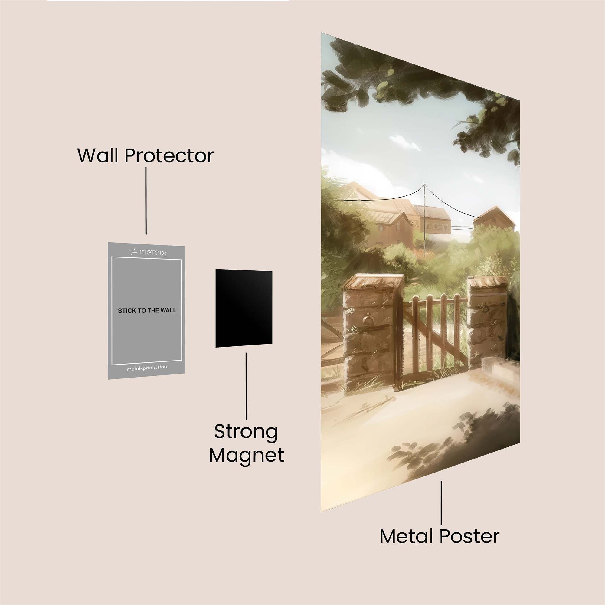 Rustic Serenity Safe Wall Magnetic / M